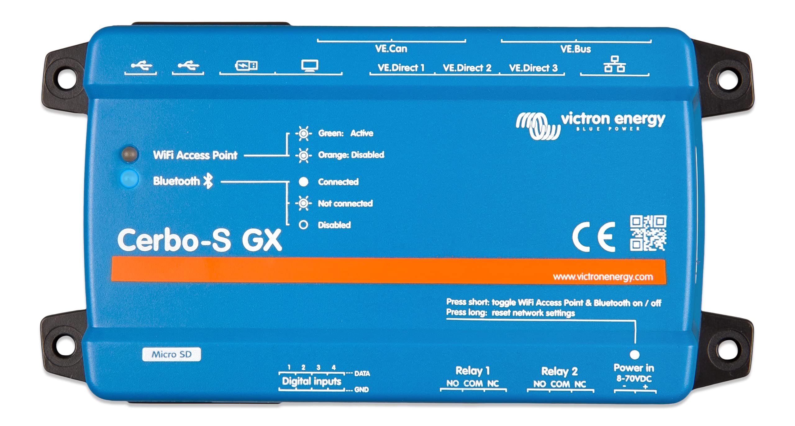 victron-energy-cerbo-s-gx-system-monitoring-control-ethernet-bluetooth-vrm-compa image 1