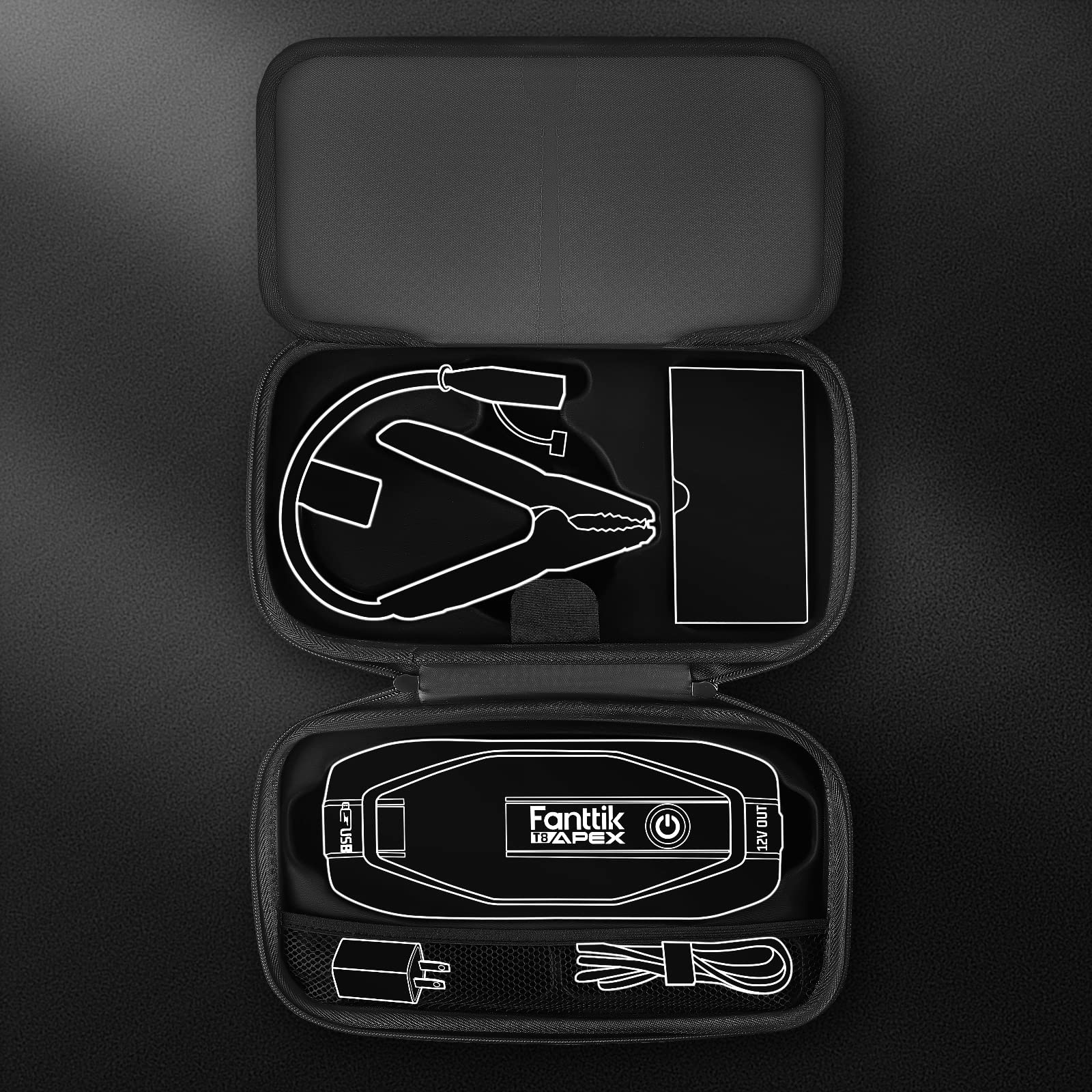 fanttik-t8-apex-case-eva-protection-case-for-fanttik-t8-apex-jump-starter image 3
