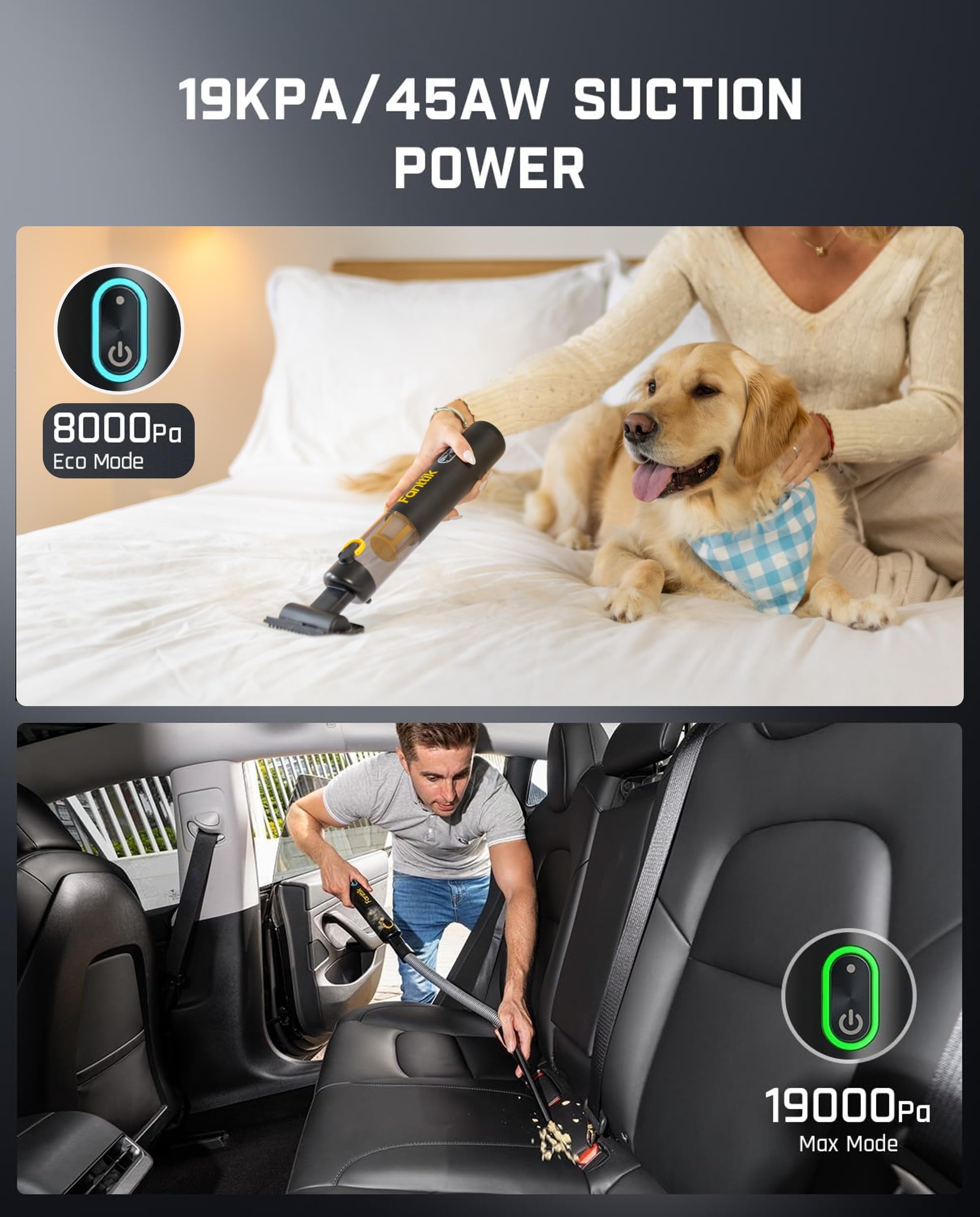 fanttik-slim-v8-apex-4-in-1-portable-mini-cordless-car-vacuum-19000pa-suction-ty image 2