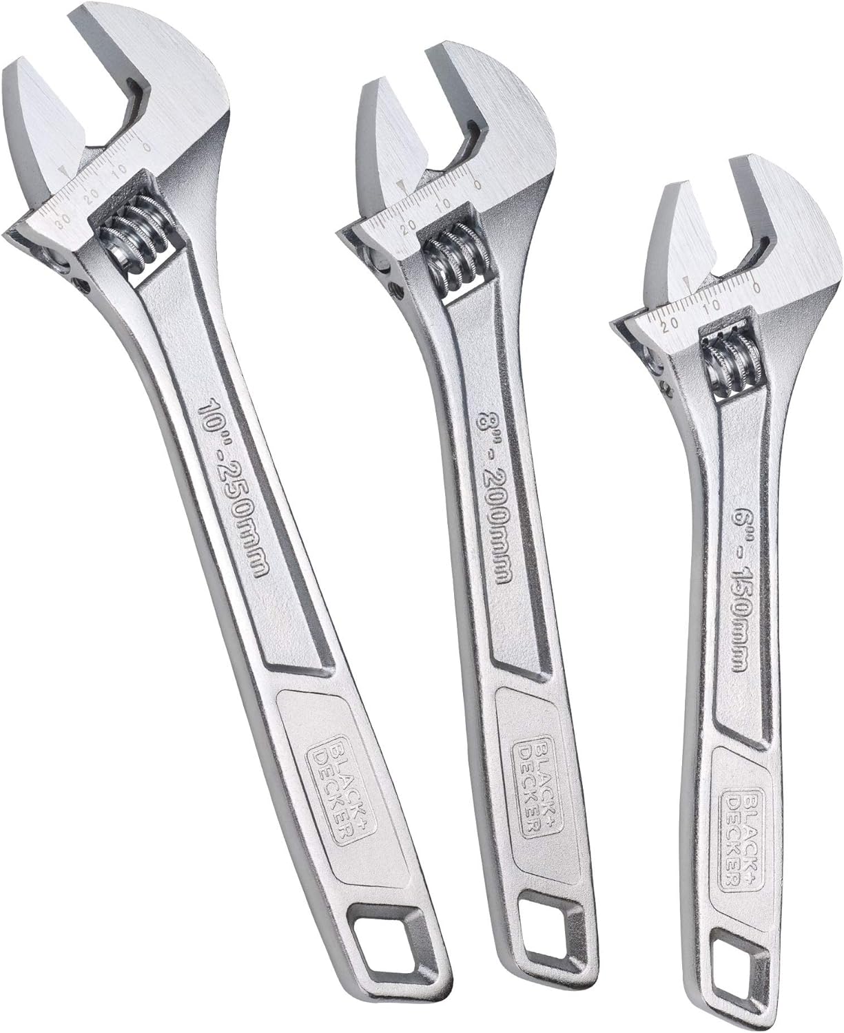 black-decker-adjustable-wrench-set-6-in-8-in-and-10-in-wide-tapered-jaws image 1