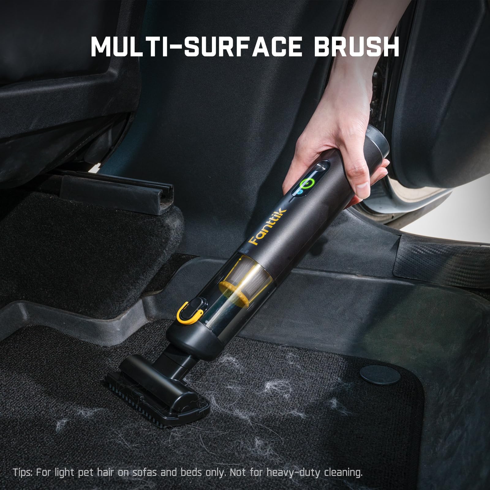 fanttik-slim-v10-apex-cordless-handheld-vacuum-4-in-1-car-vacuum-with-19kpa-suct image 8