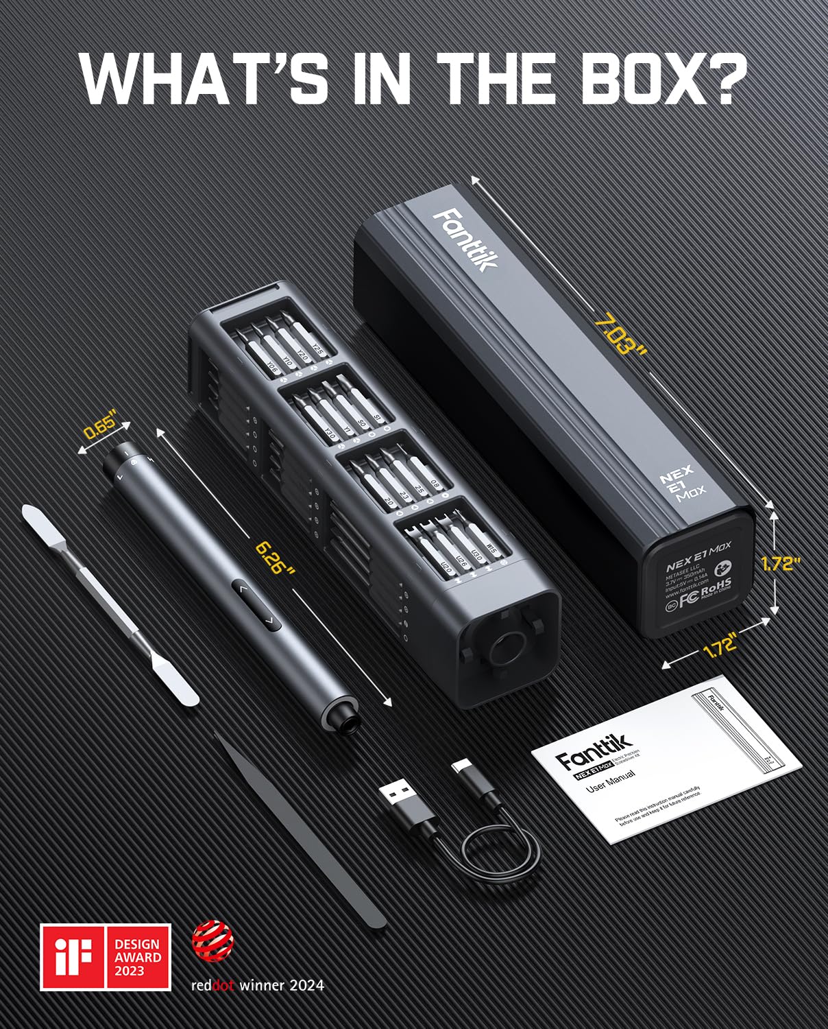 fanttik-e1-max-electric-screwdriver-mini-precision-repair-tool-kit-with-50-magne image 8