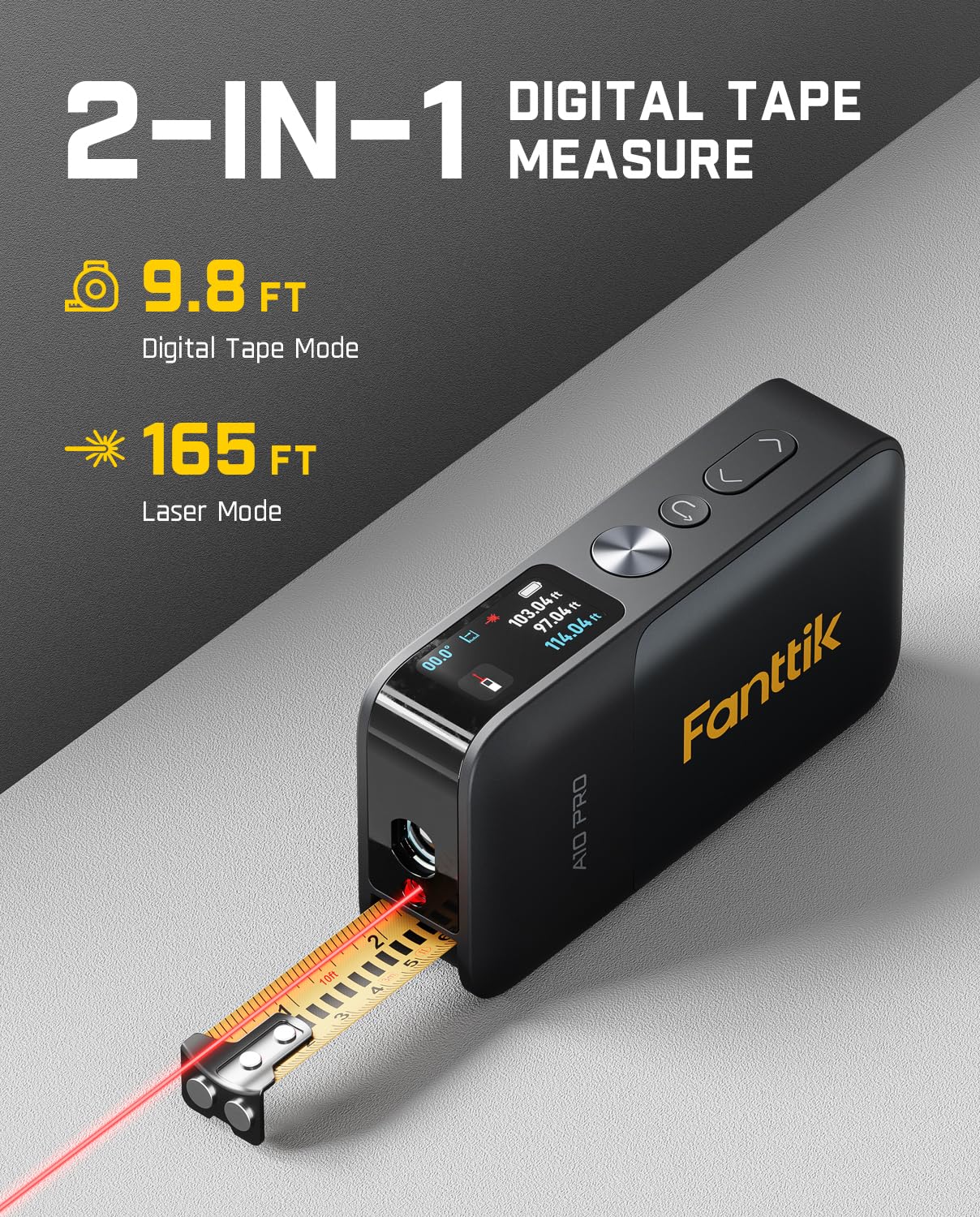 fanttik-a10-pro-2-in-1-digital-laser-tape-measure-with-hd-ips-color-display-165f image 2