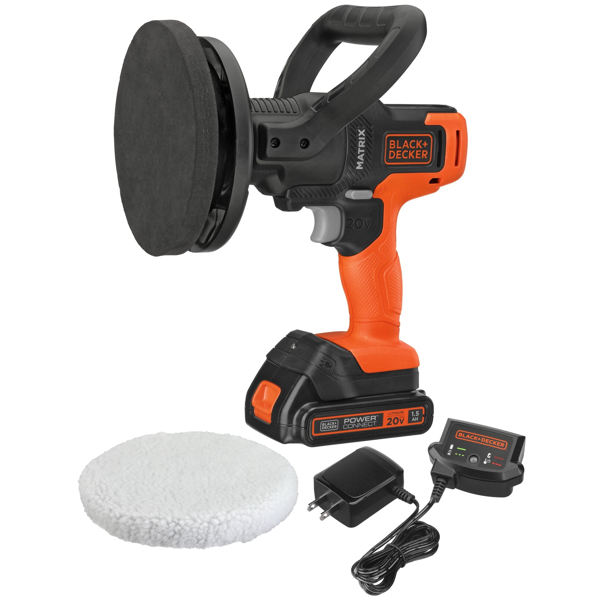 black-decker-20v-max-powerconnect-matrix-cordless-buffer-kit-with-battery-and-ch image 1