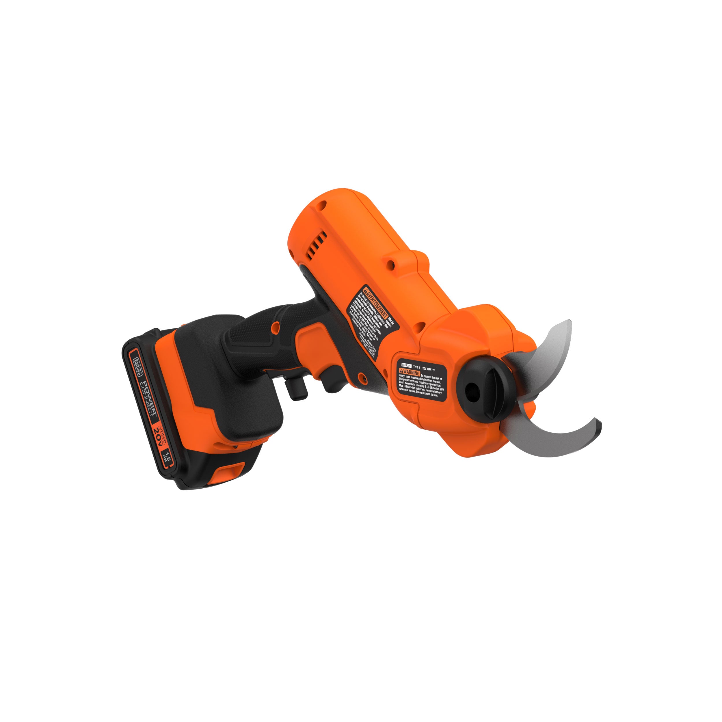 black-decker-20v-max-powerconnect-cordless-pruner-kit-1-5ah-battery-charger-incl image 4