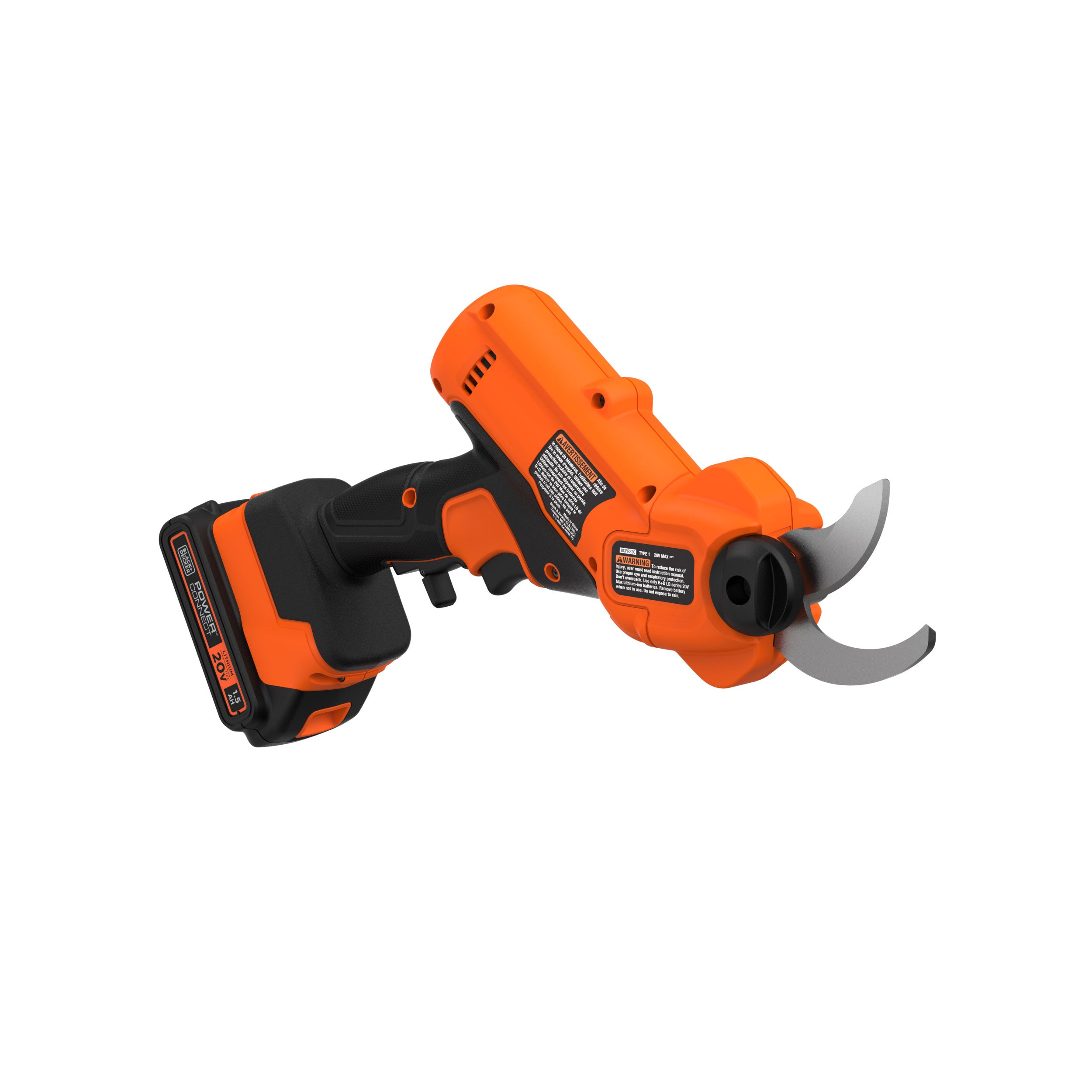 black-decker-20v-max-powerconnect-cordless-pruner-kit-1-5ah-battery-charger-incl image 5
