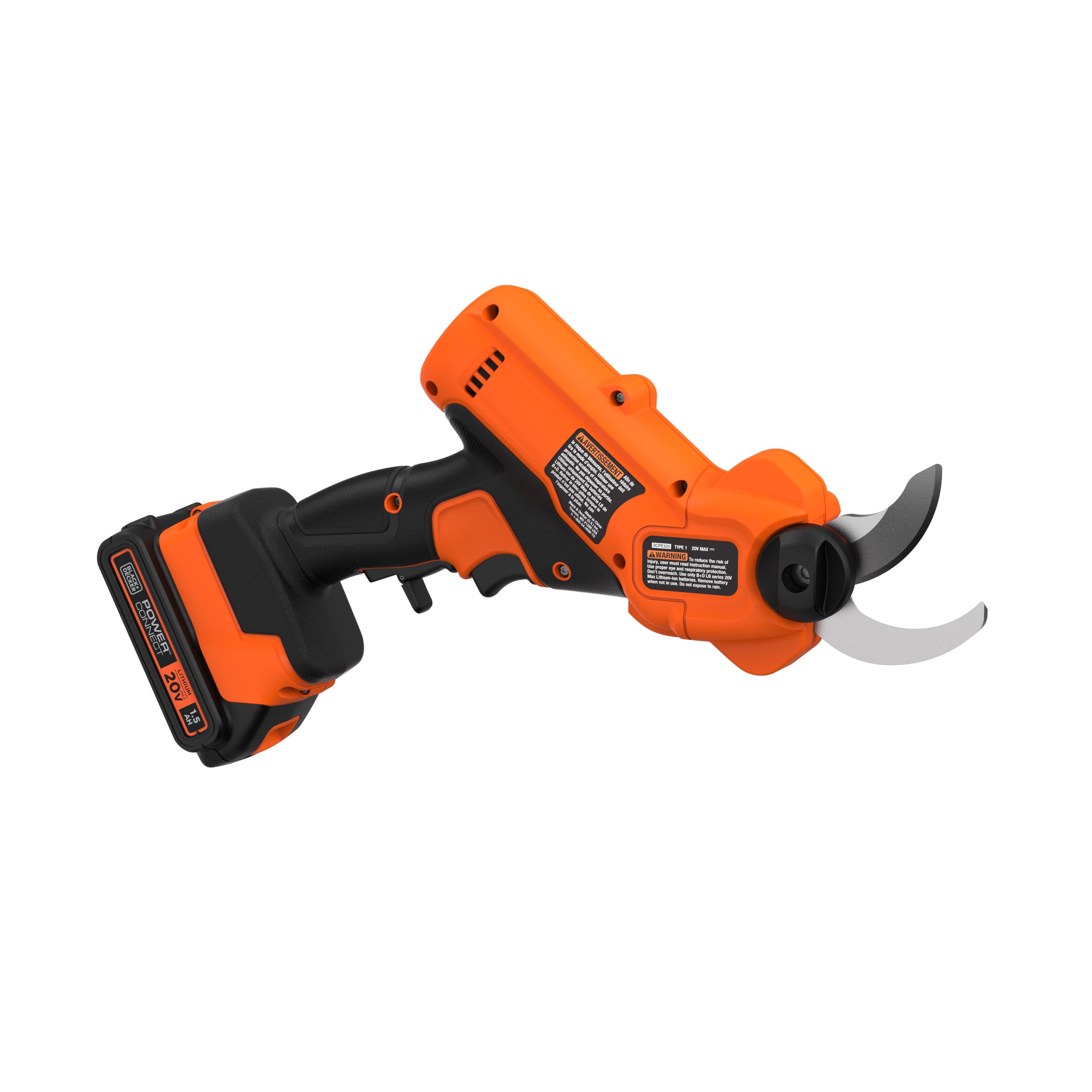 black-decker-20v-max-powerconnect-cordless-pruner-kit-1-5ah-battery-charger-incl image 8