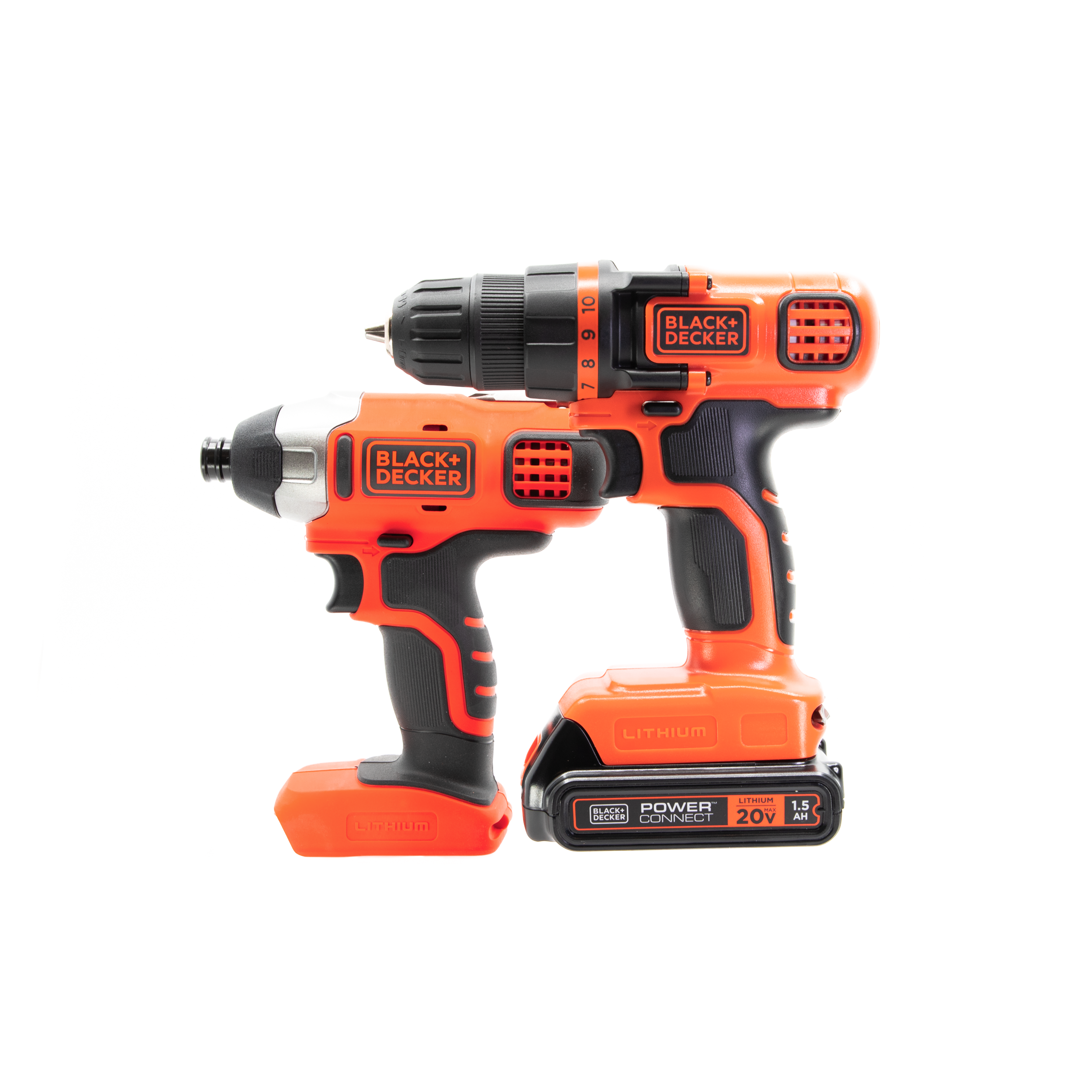 black-decker-20v-max-powerconnect-cordless-drill-and-impact-driver-combo-kit-bat image 2