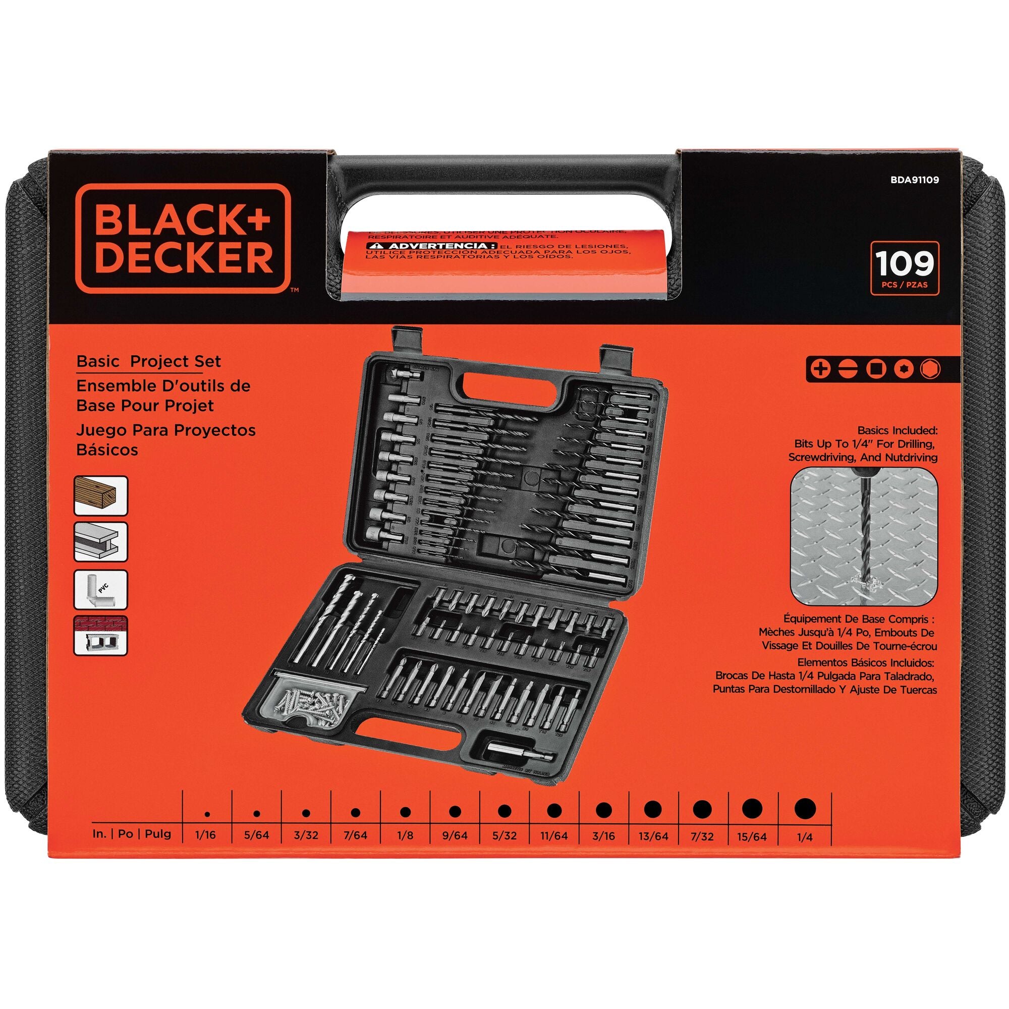 black-decker-screwdriver-bit-set-drill-bit-set-109-piece image 2
