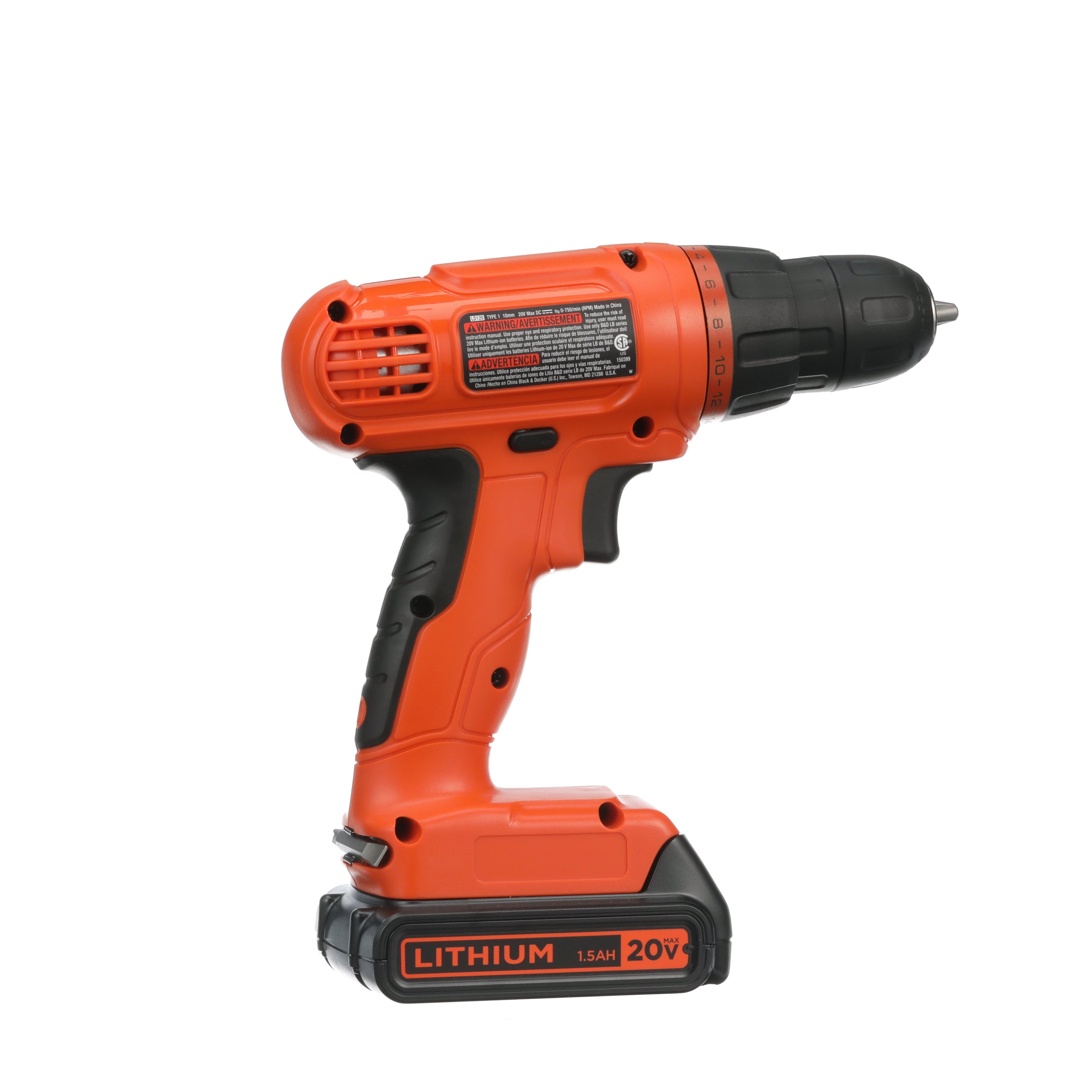 black-decker-powerconnect-cordless-drill-driver-with-100-piece-accessory-kit-bat image 2