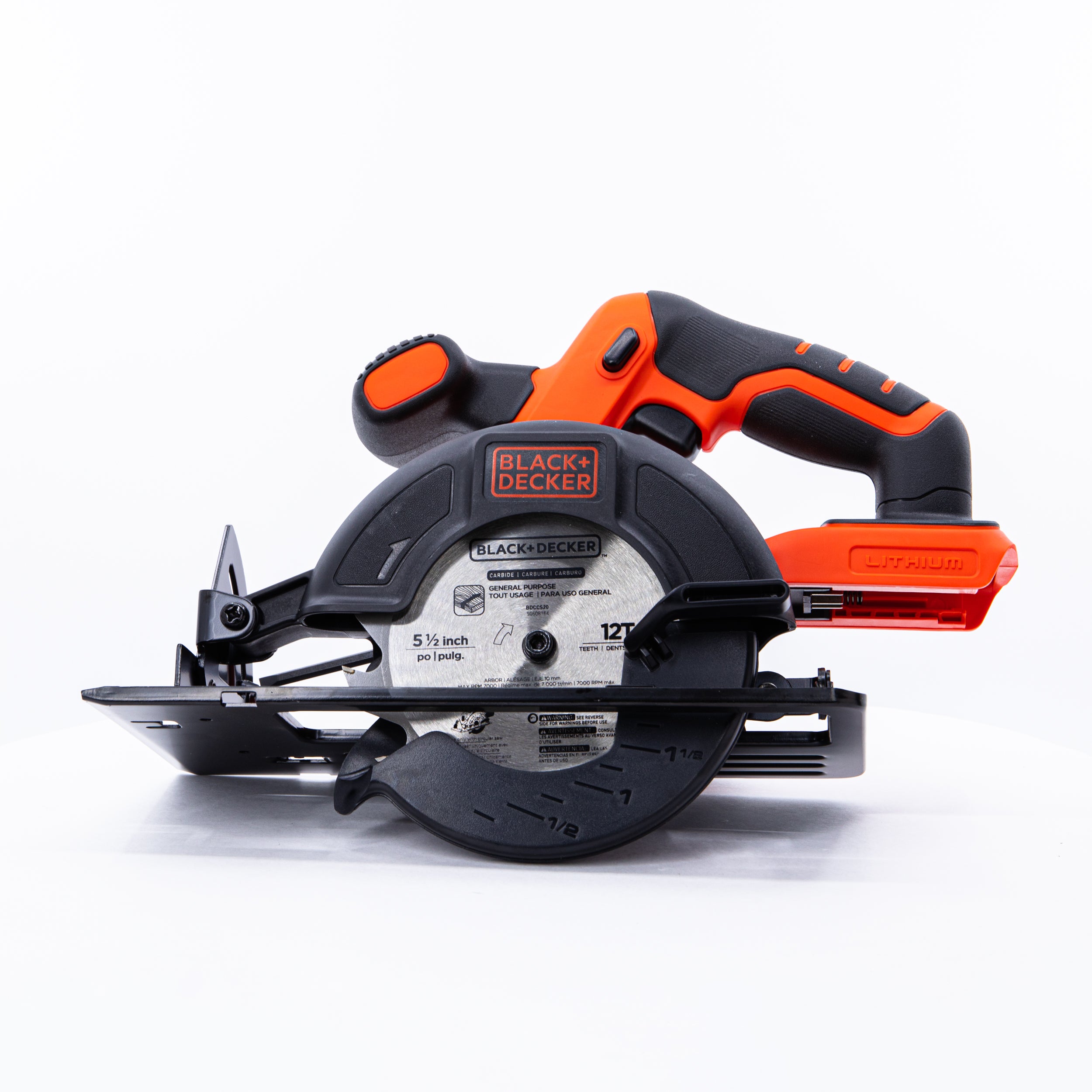 black-decker-20v-max-powerconnect-5-1-2-inch-cordless-circular-saw-bare-tool-bat image 4