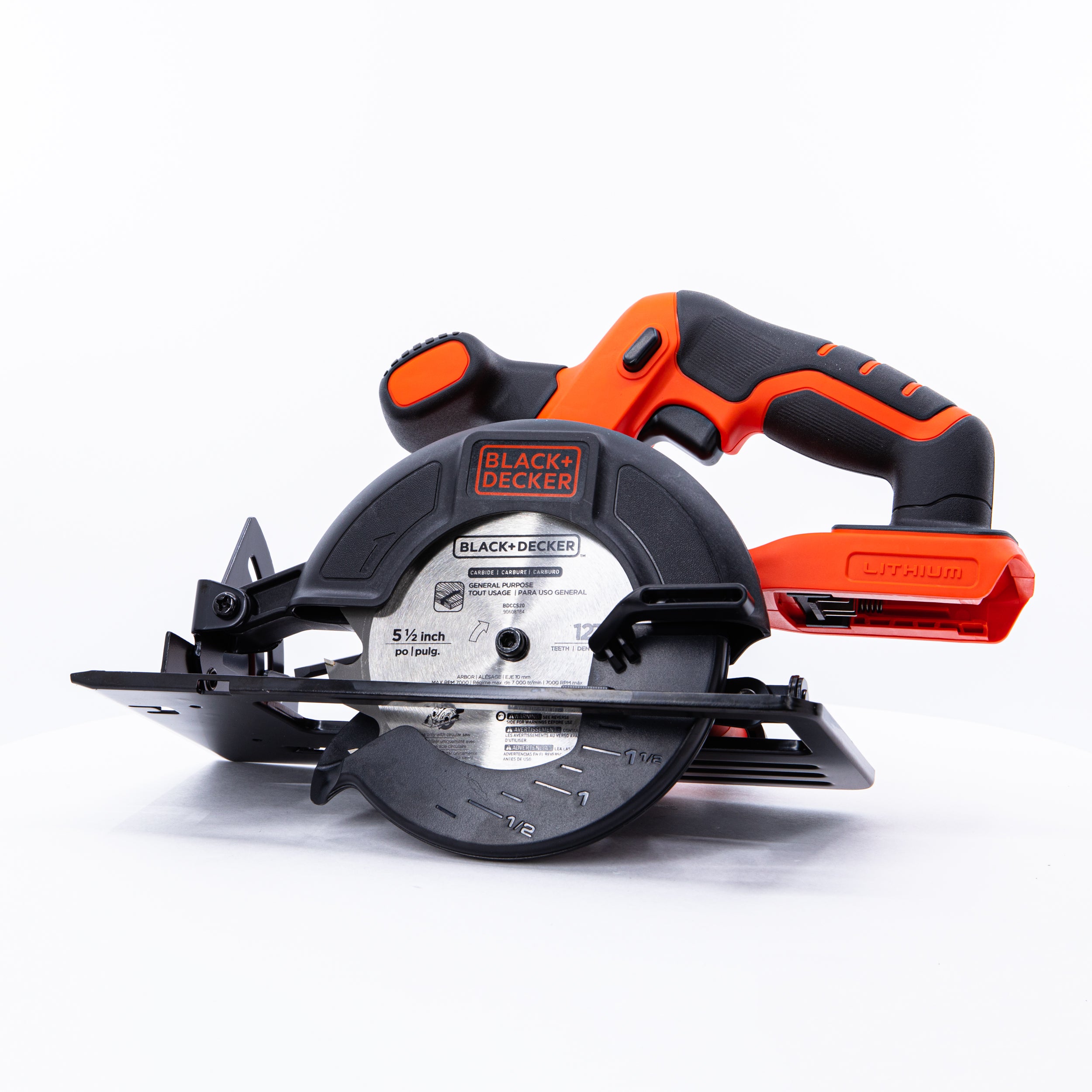 black-decker-20v-max-powerconnect-5-1-2-inch-cordless-circular-saw-bare-tool-bat image 5