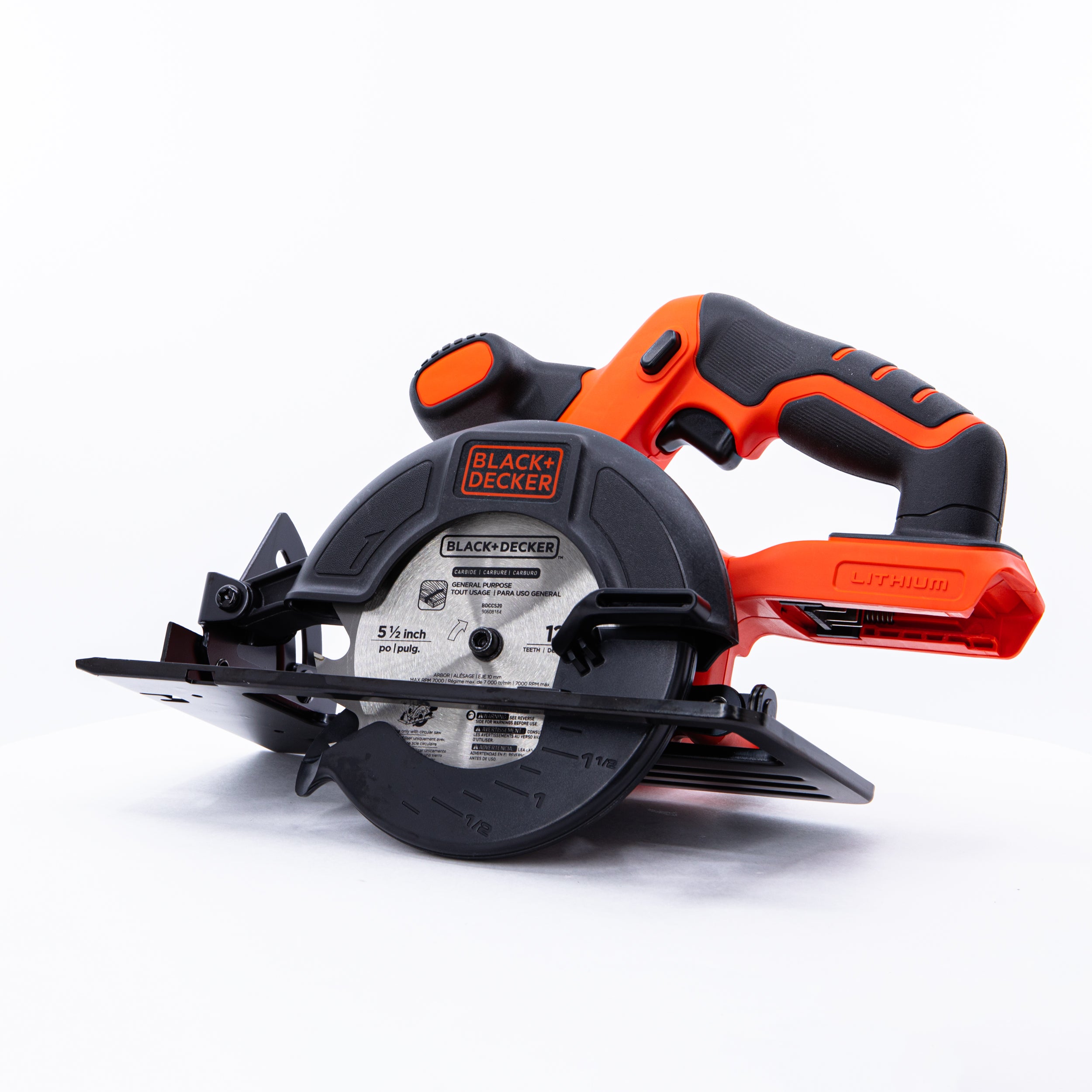 black-decker-20v-max-powerconnect-5-1-2-inch-cordless-circular-saw-bare-tool-bat image 6
