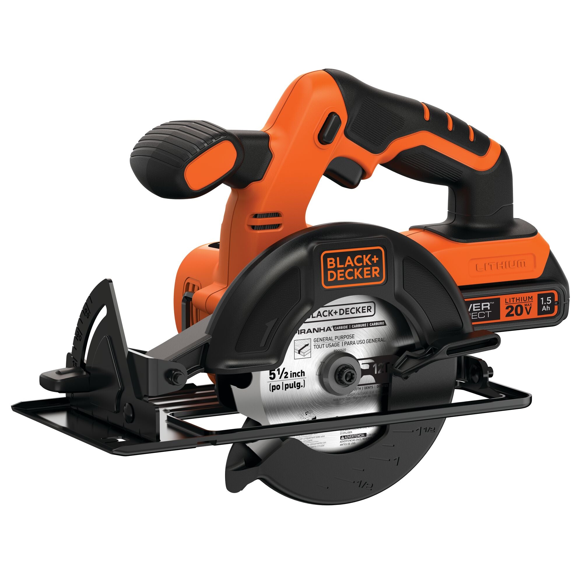 black-decker-20v-max-powerconnect-5-1-2-inch-cordless-circular-saw-battery-and-c image 3
