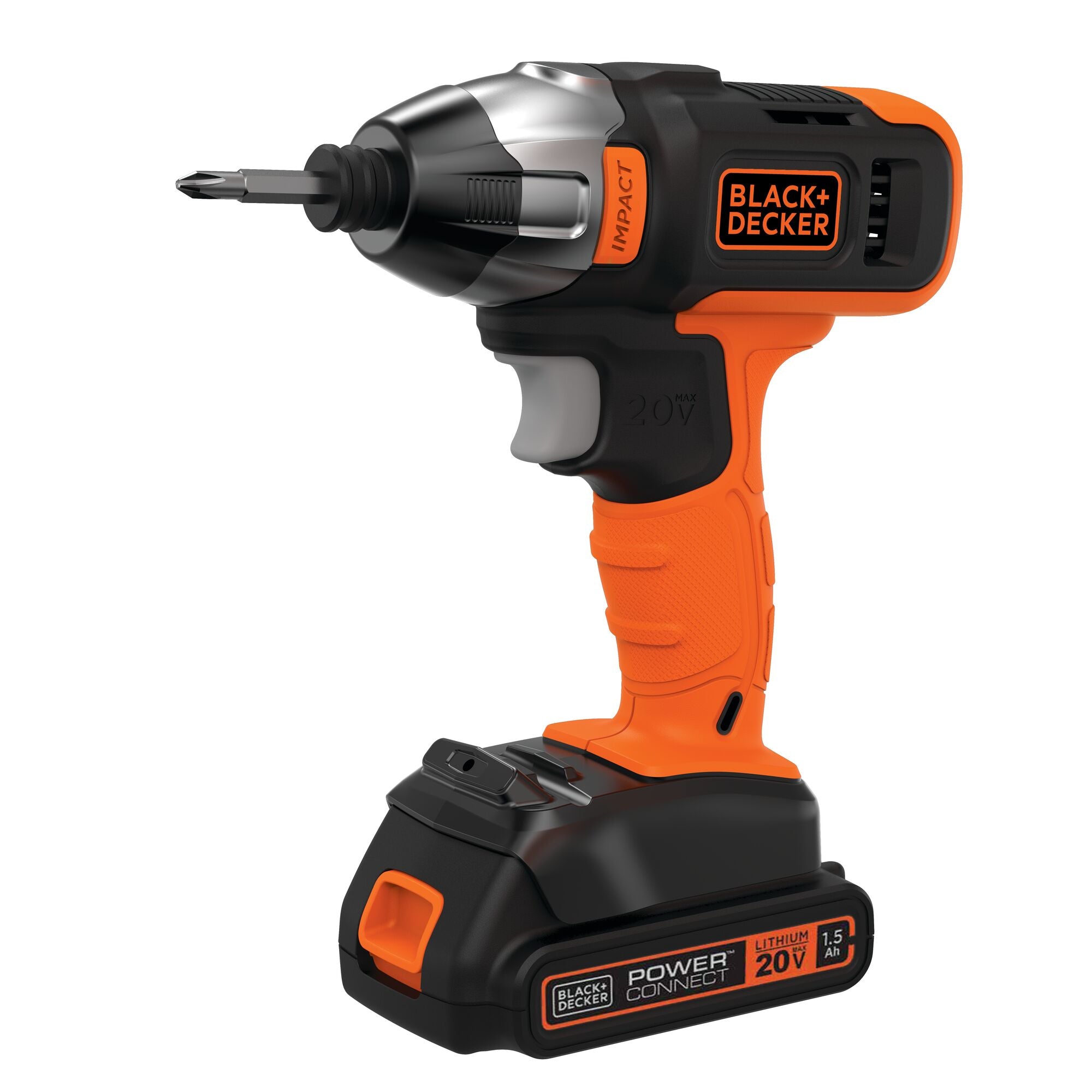 black-decker-20v-max-powerconnect-cordless-impact-driver-with-fastening-bit-batt image 1