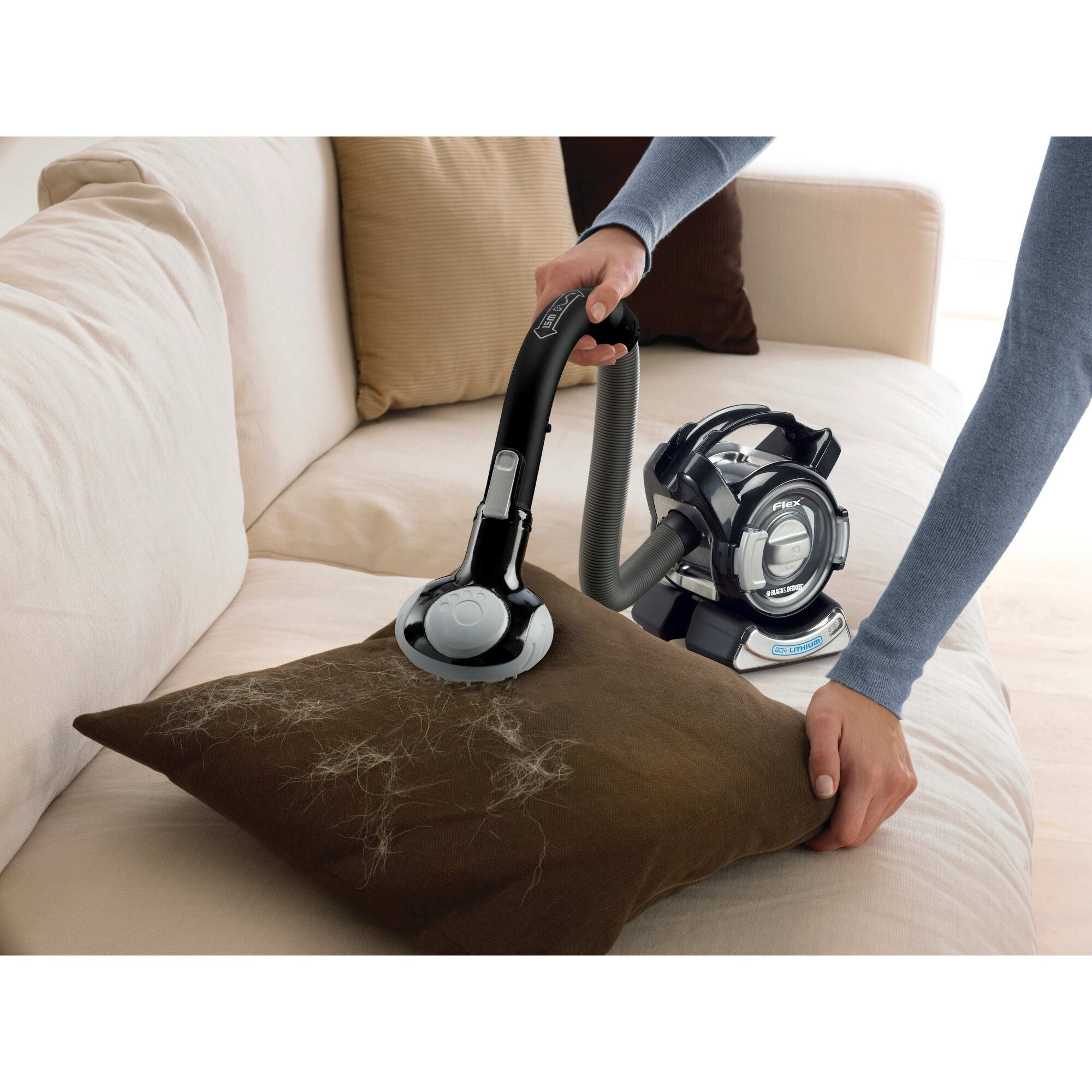 black-decker-dustbuster-20v-max-flex-cordless-stick-vacuum-with-floor-head-and-p image 2