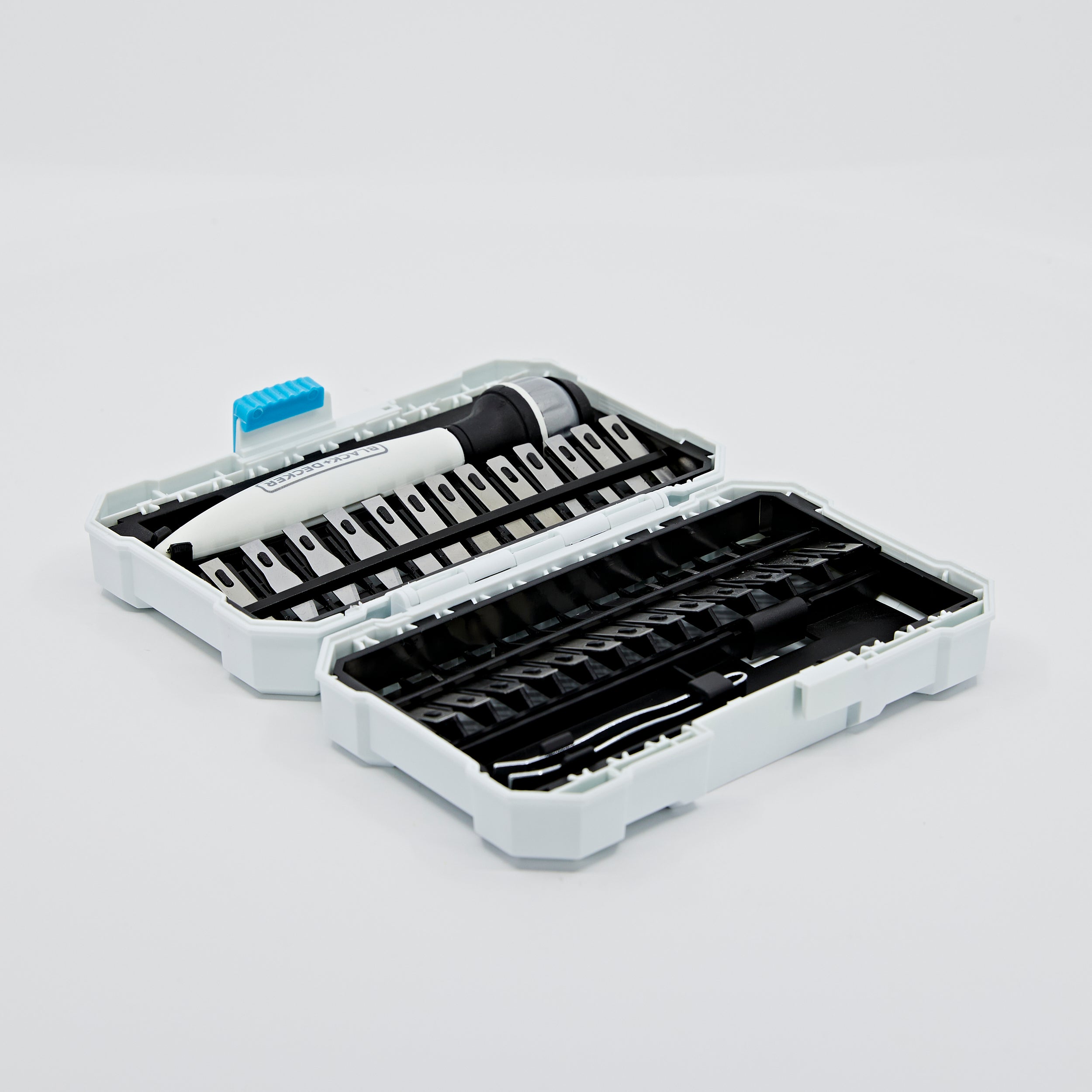 black-decker-craft-hobby-knife-kit-with-26-assorted-blades-cutting-mat-and-metal image 8