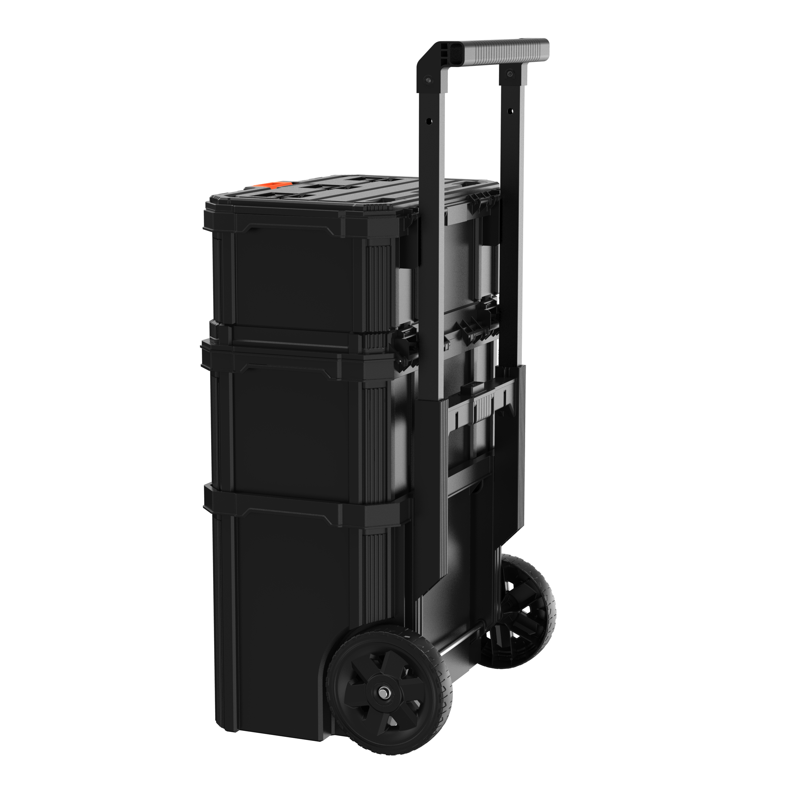 black-decker-stackable-storage-system-3-piece-set-small-deep-toolbox-rolling-tot image 3