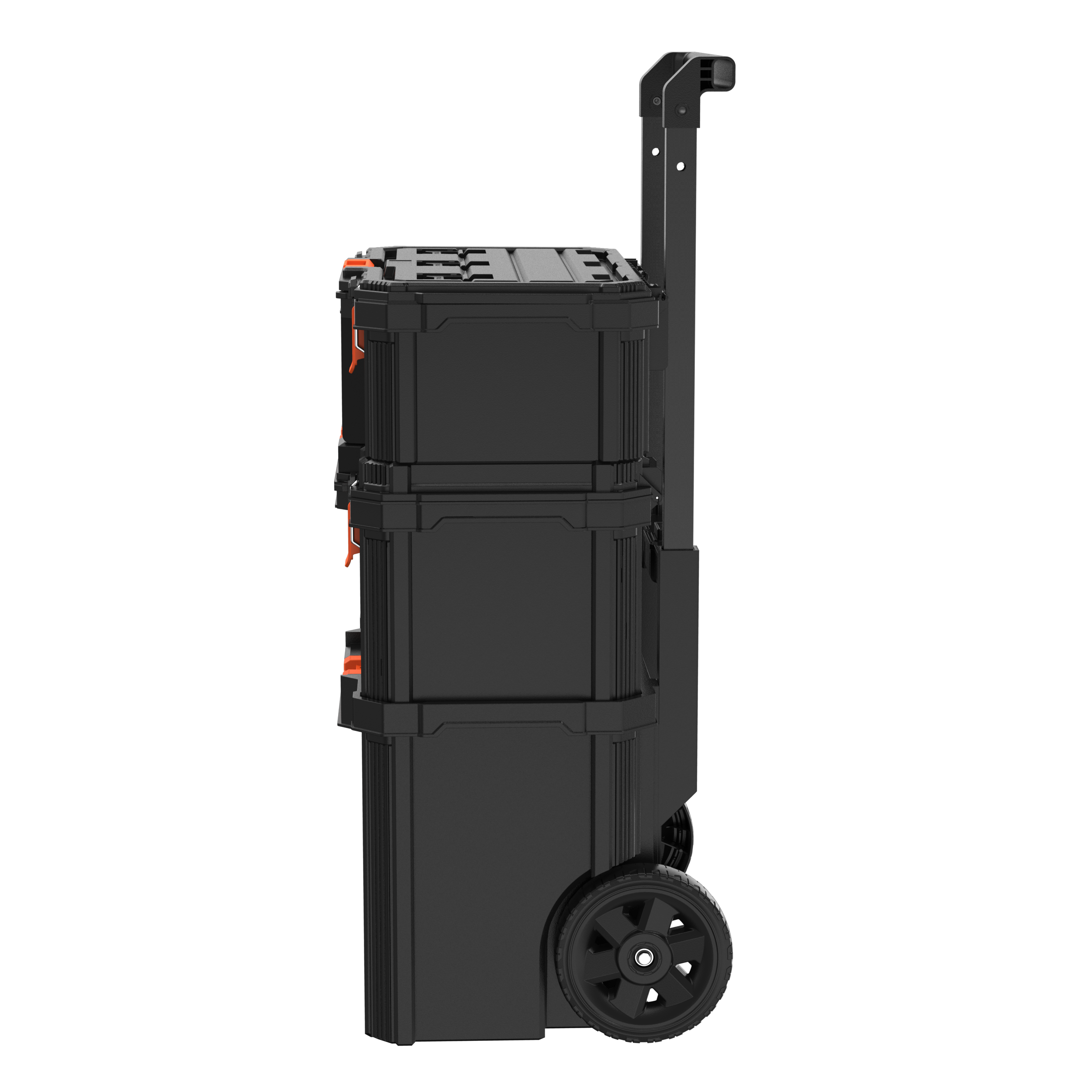 black-decker-stackable-storage-system-3-piece-set-small-deep-toolbox-rolling-tot image 6
