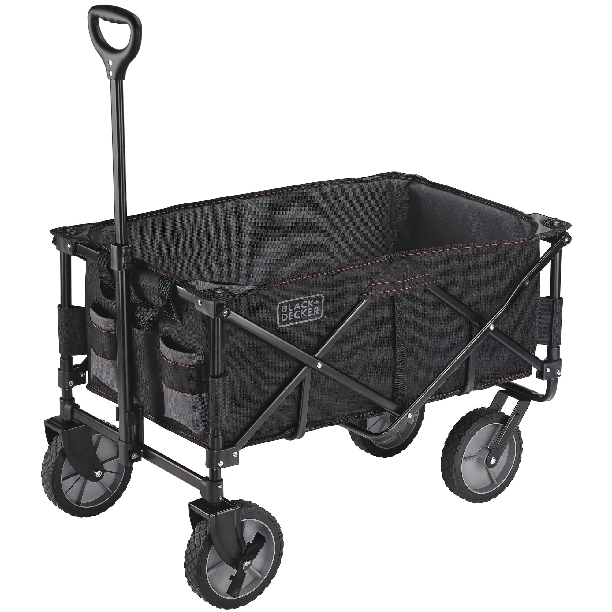 black-decker-collapsible-storage-cart-folding-utility-wagon-holds-up-to-176-lbs image 1