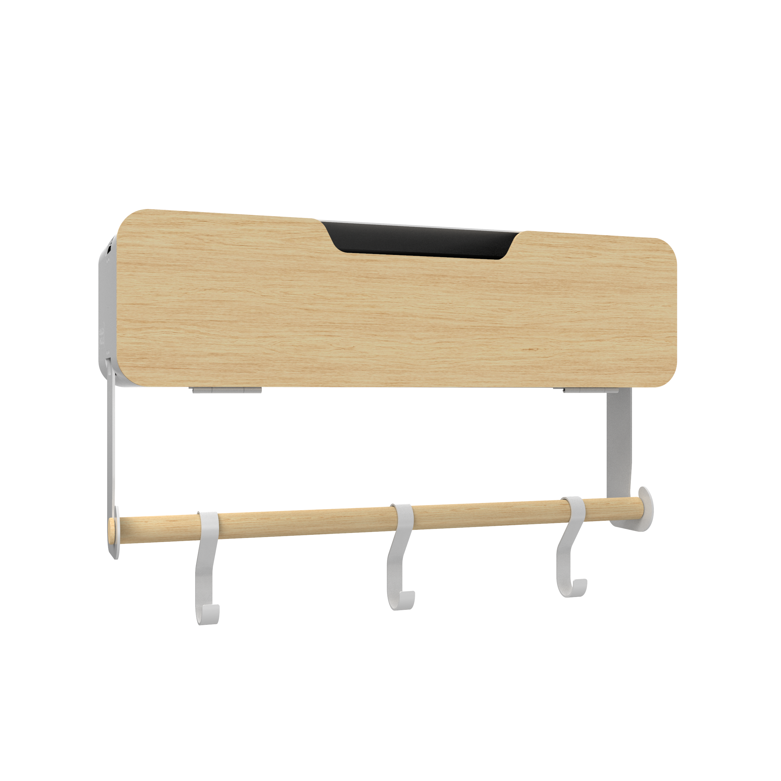 black-decker-hanging-magnetic-rack-system-shelf-with-door-white-tan image 8