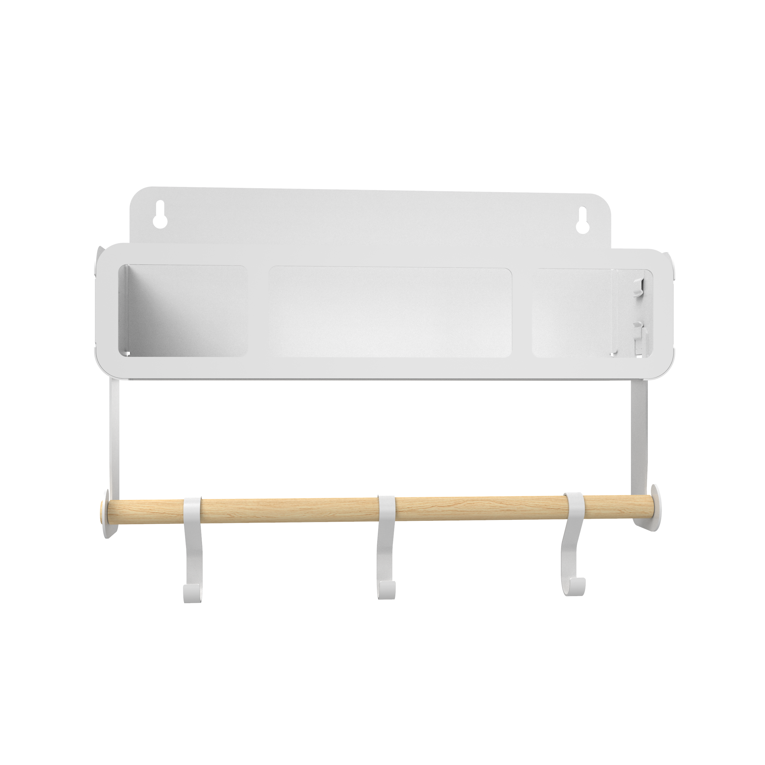 black-decker-hanging-magnetic-rack-system-shelf-with-brackets-white-tan image 5