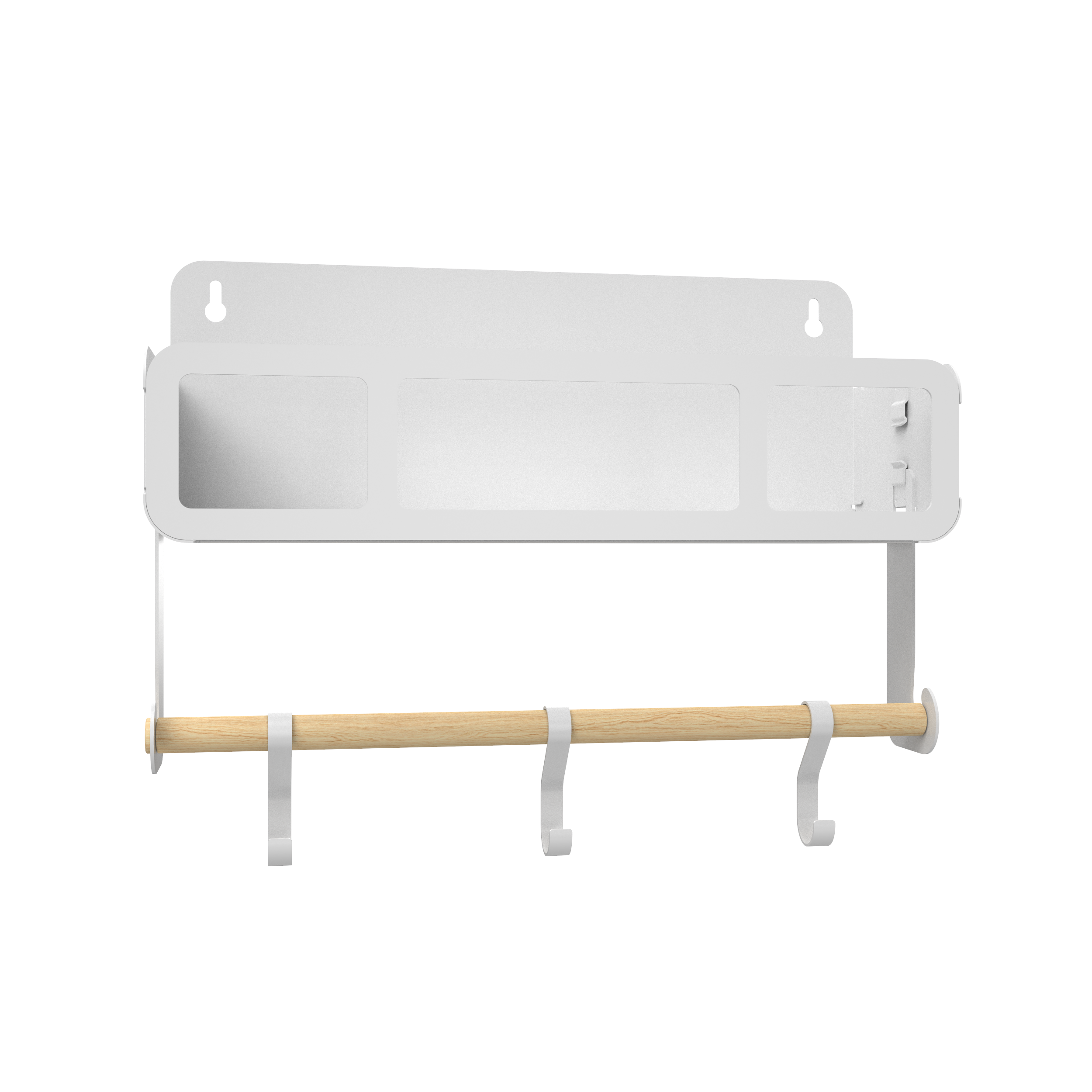 black-decker-hanging-magnetic-rack-system-shelf-with-brackets-white-tan image 6