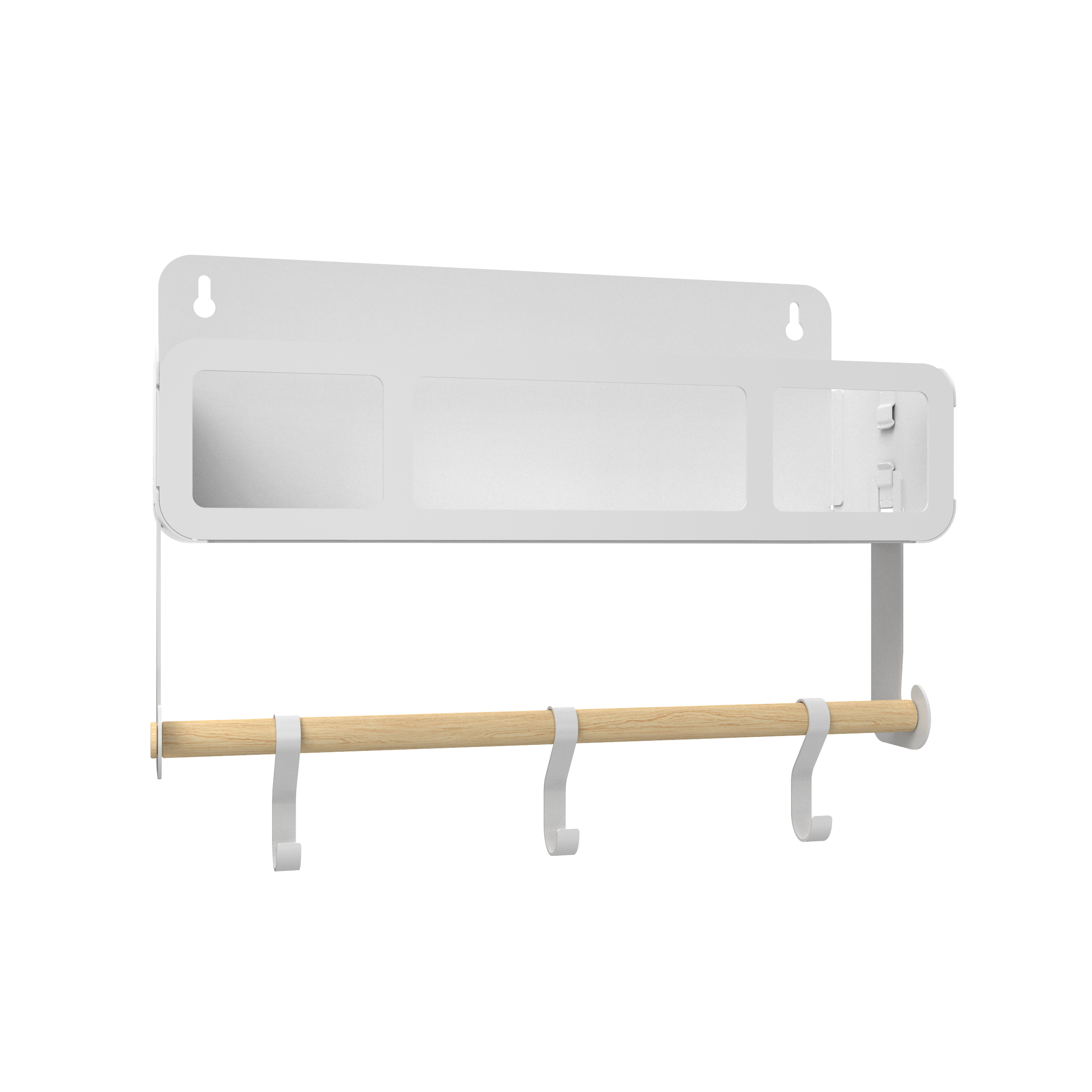 black-decker-hanging-magnetic-rack-system-shelf-with-brackets-white-tan image 7