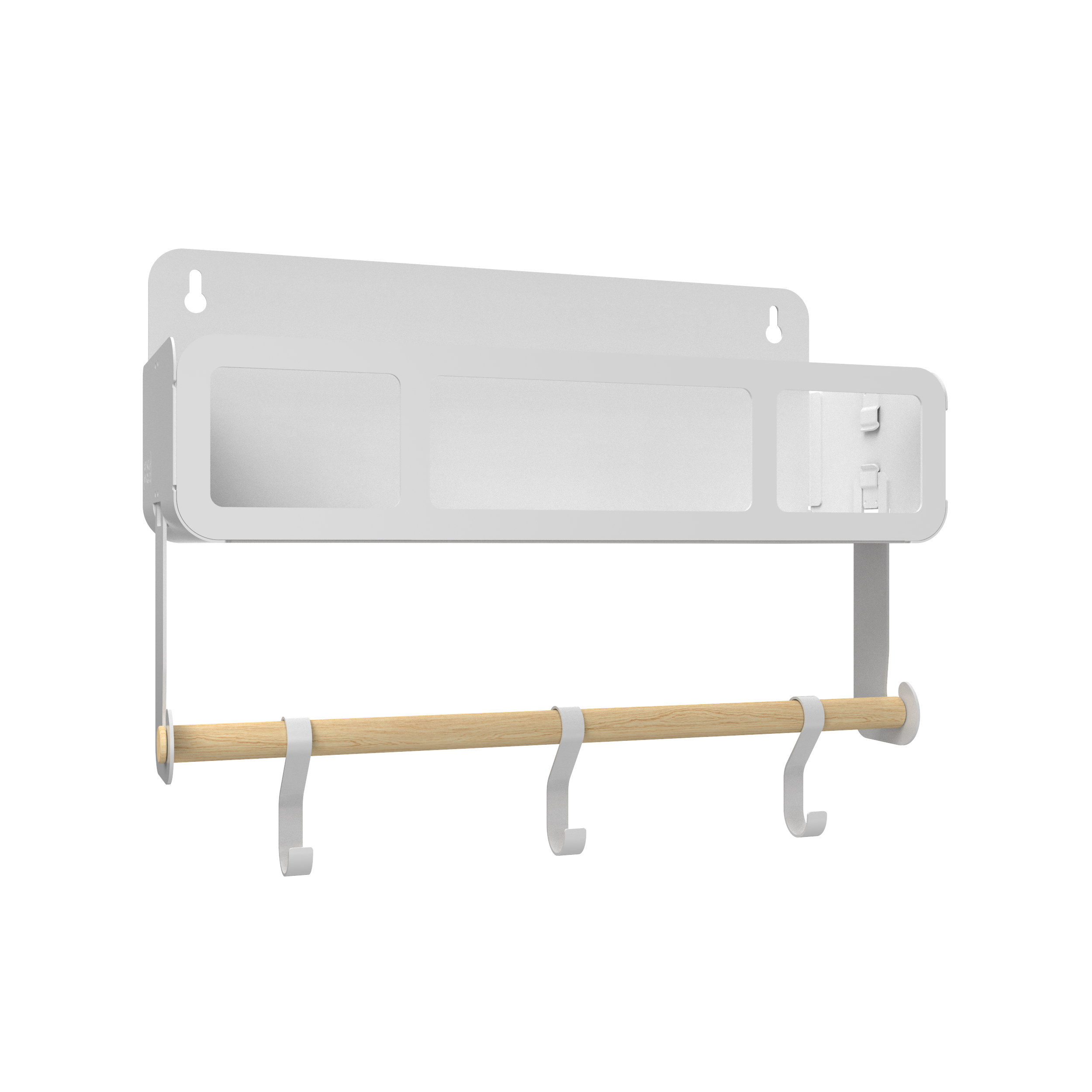 black-decker-hanging-magnetic-rack-system-shelf-with-brackets-white-tan image 8
