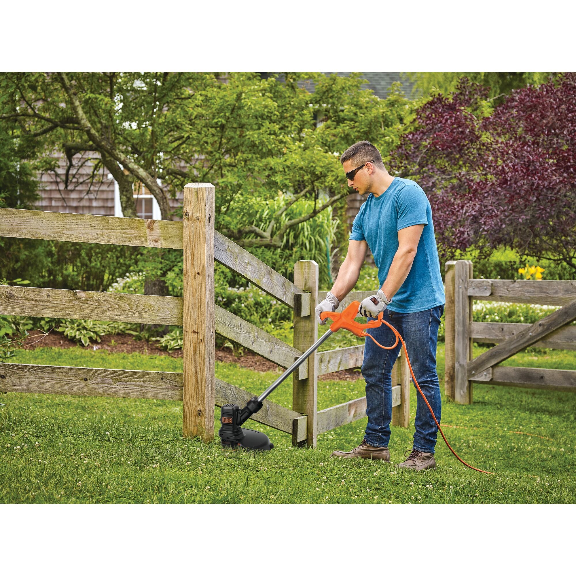 black-decker-4-amp-13-inch-electric-string-trimmer-auto-feed-converts-to-edger image 3