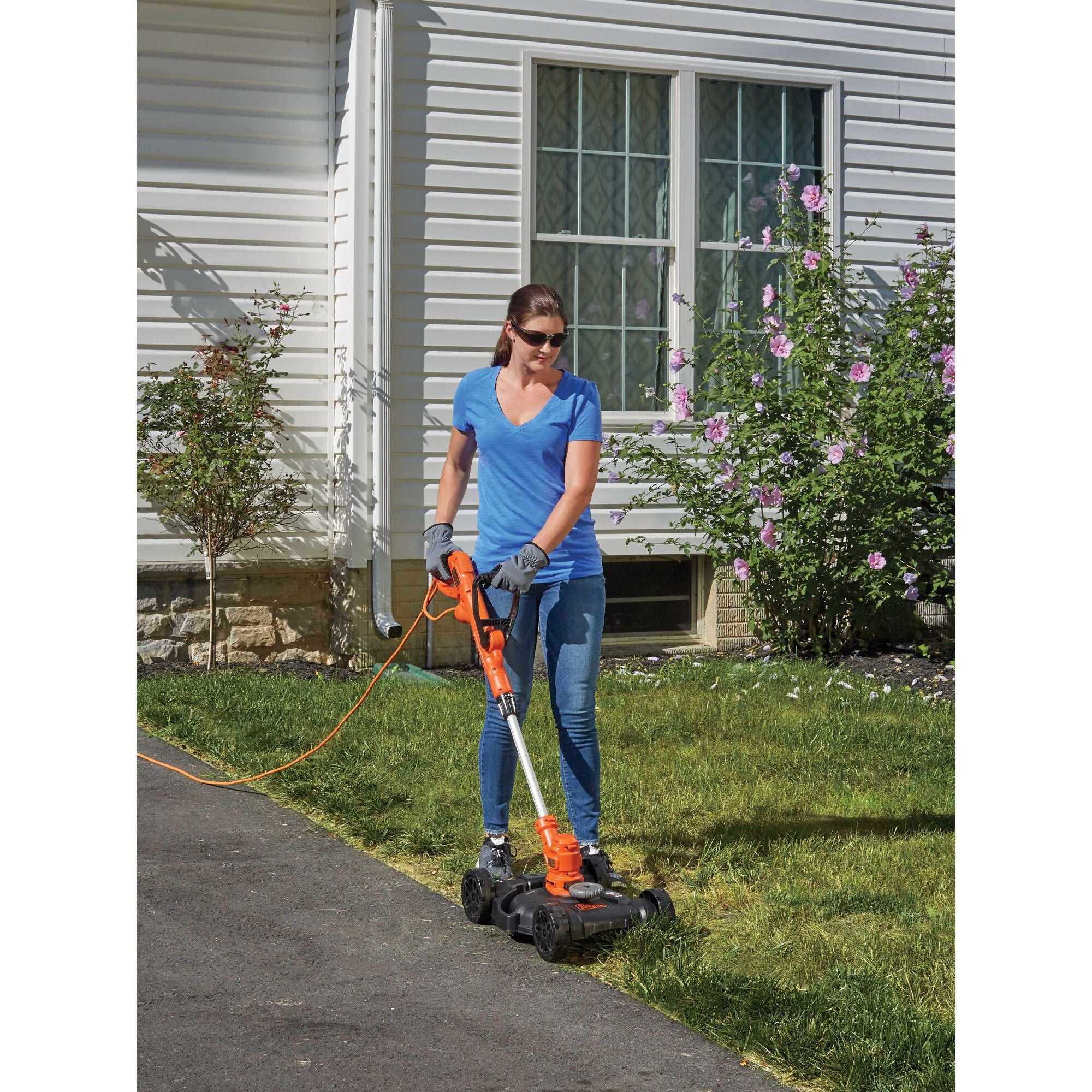 black-decker-3-in-1-electric-lawn-mower-weed-eater-and-edger-12-inch-6-5-amp image 2
