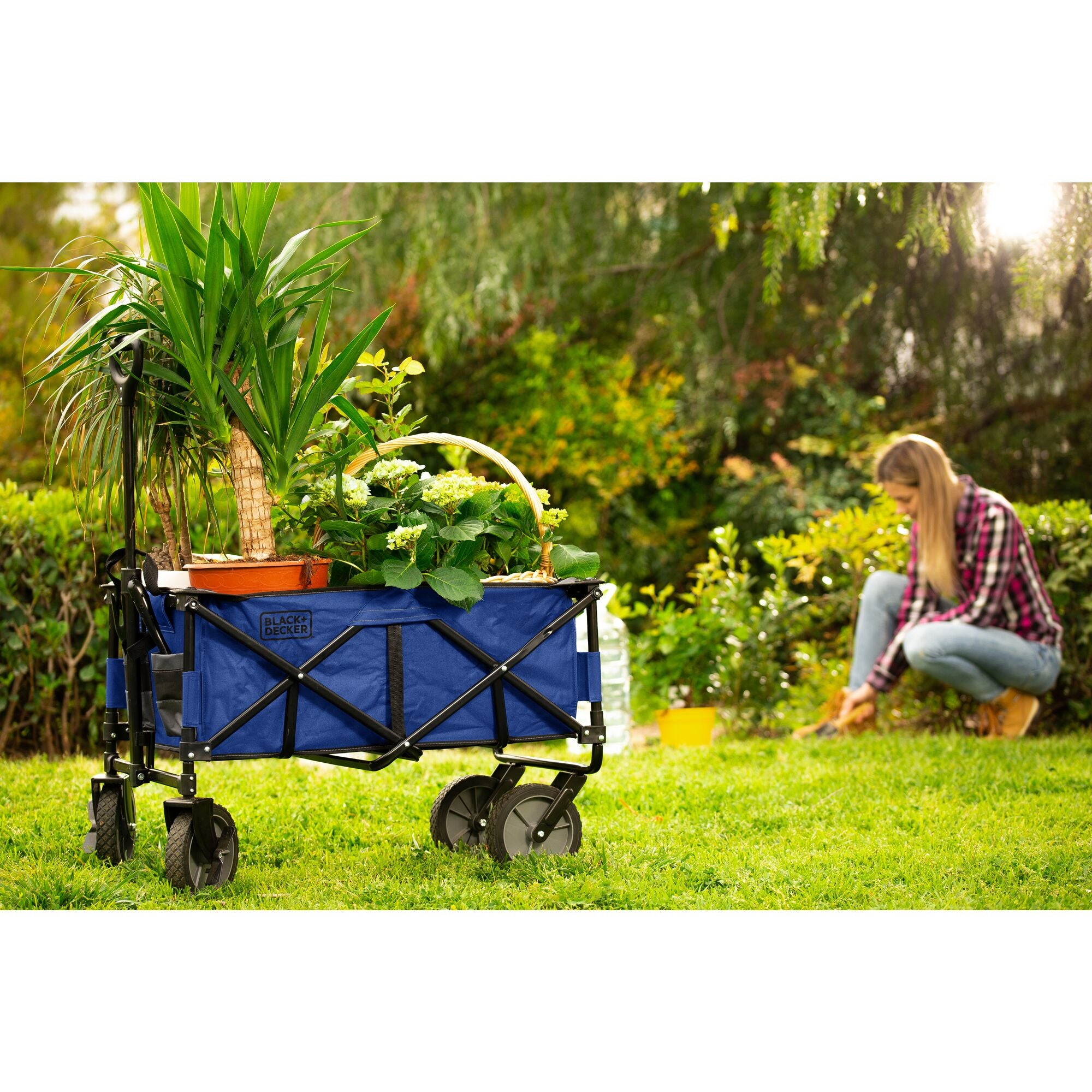 black-decker-collapsible-storage-cart-folding-utility-wagon-holds-up-to-176-lbs image 2
