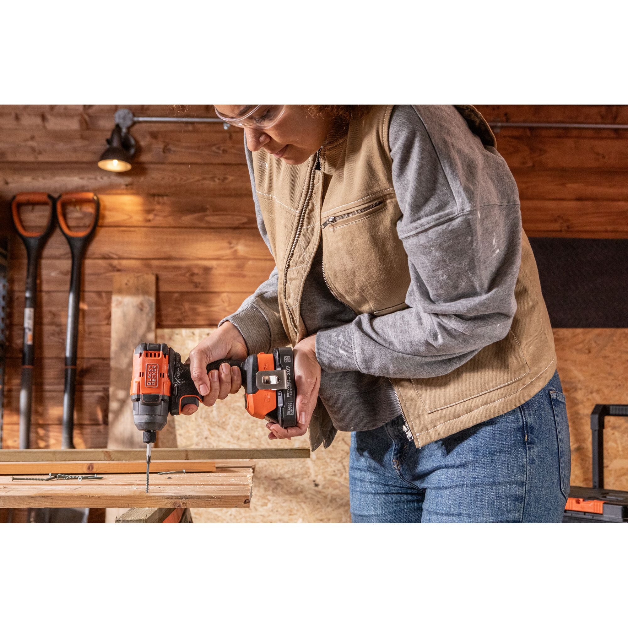 black-decker-20v-max-powerconnect-cordless-brushless-1-4-in-hex-impact-driver-ki image 2