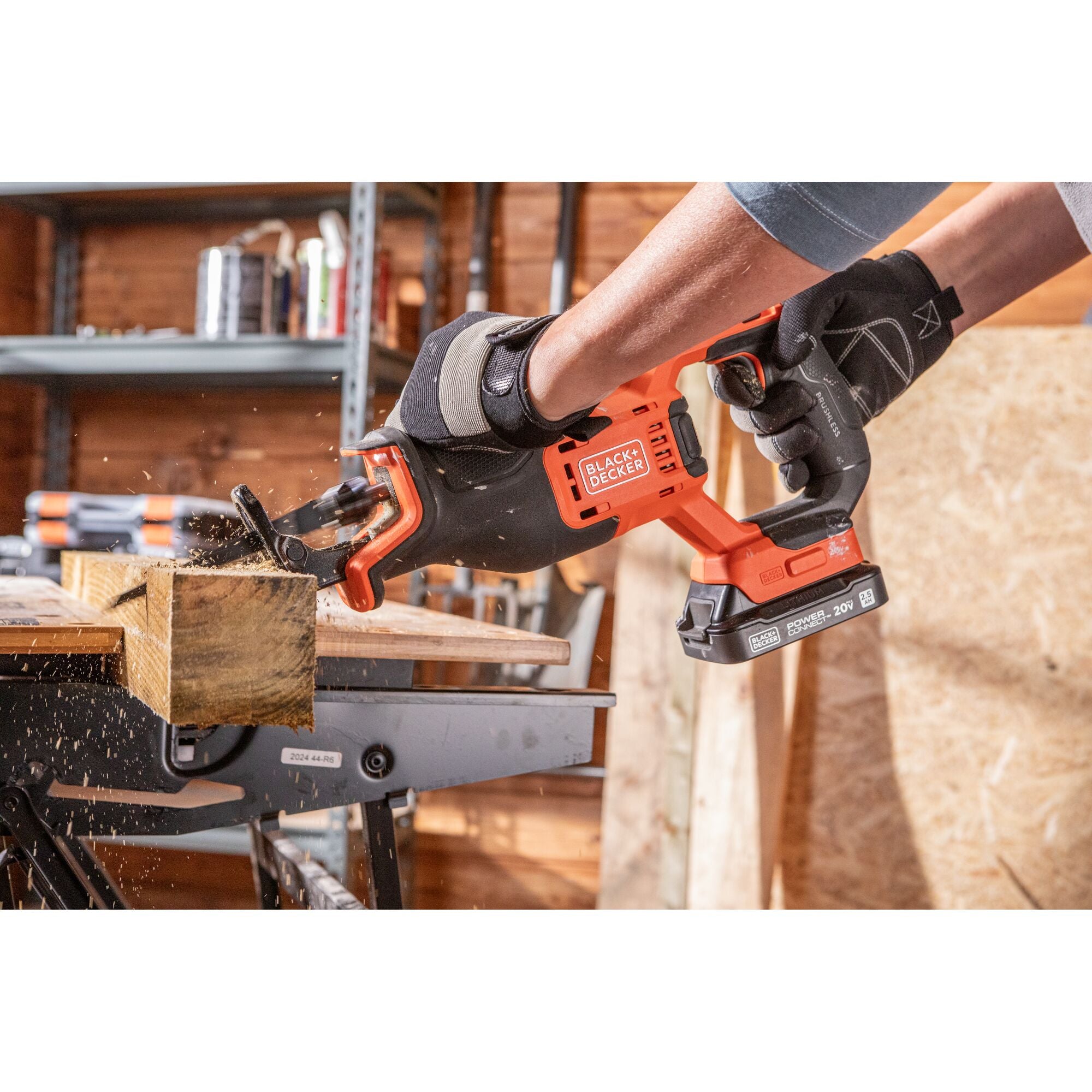 black-decker-20v-max-powerconnect-cordless-brushless-reciprocating-saw-kit-batte image 2