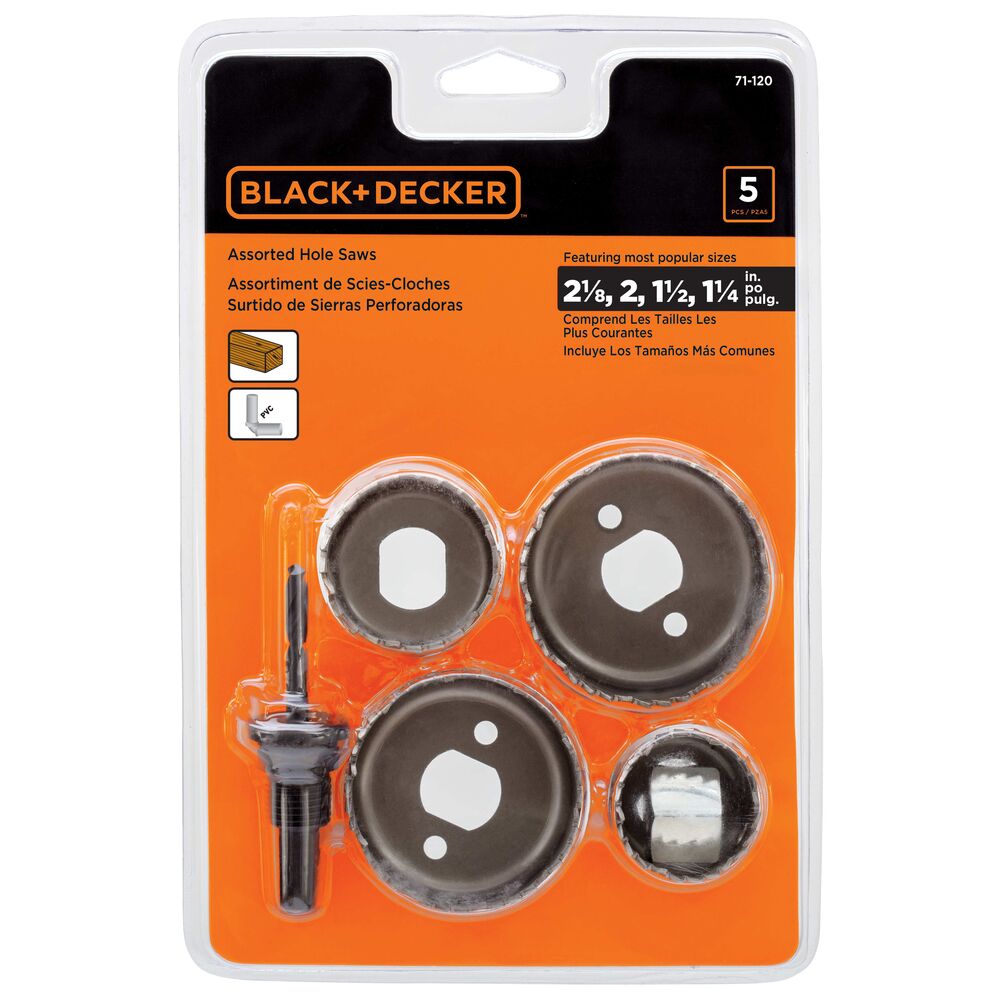 black-decker-5-piece-hole-saw-kit-assorted-sizes image 2