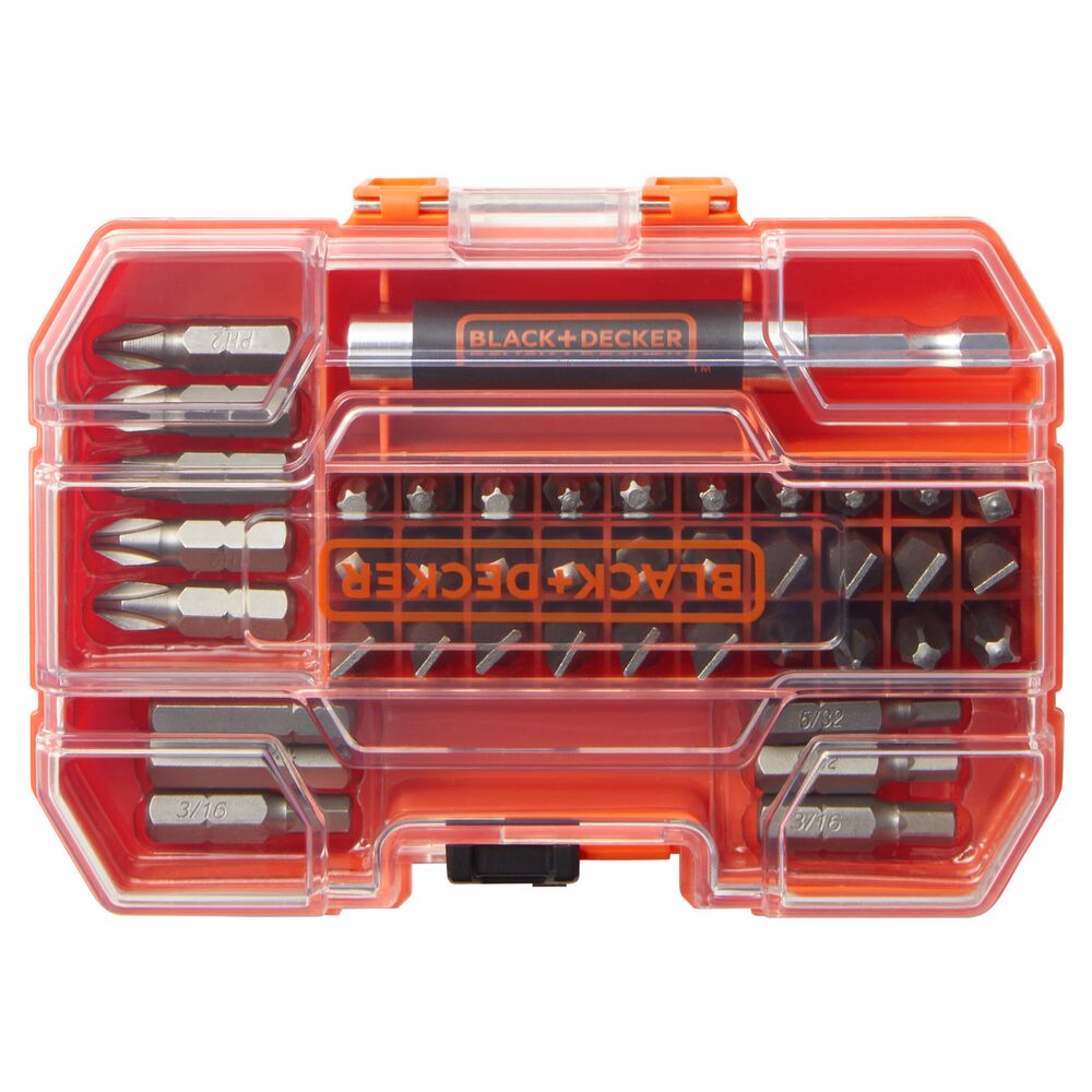 black-decker-42-piece-screwdriver-bit-set-with-magnetic-drive-guides image 1
