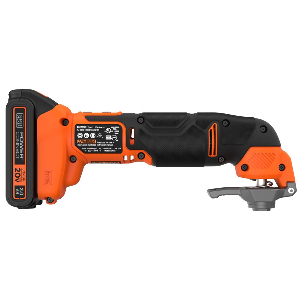 black-decker-20v-max-powerconnect-cordless-oscillating-multi-tool-kit-with-batte image 2