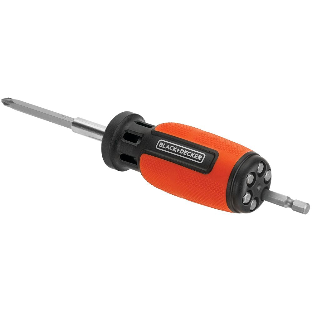 black-decker-9-piece-push-and-pick-screwdriver-with-7-bits image 2