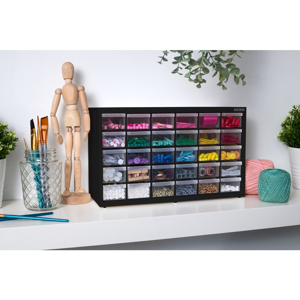 black-decker-small-30-drawer-bin-system-black-compact-organizer image 2
