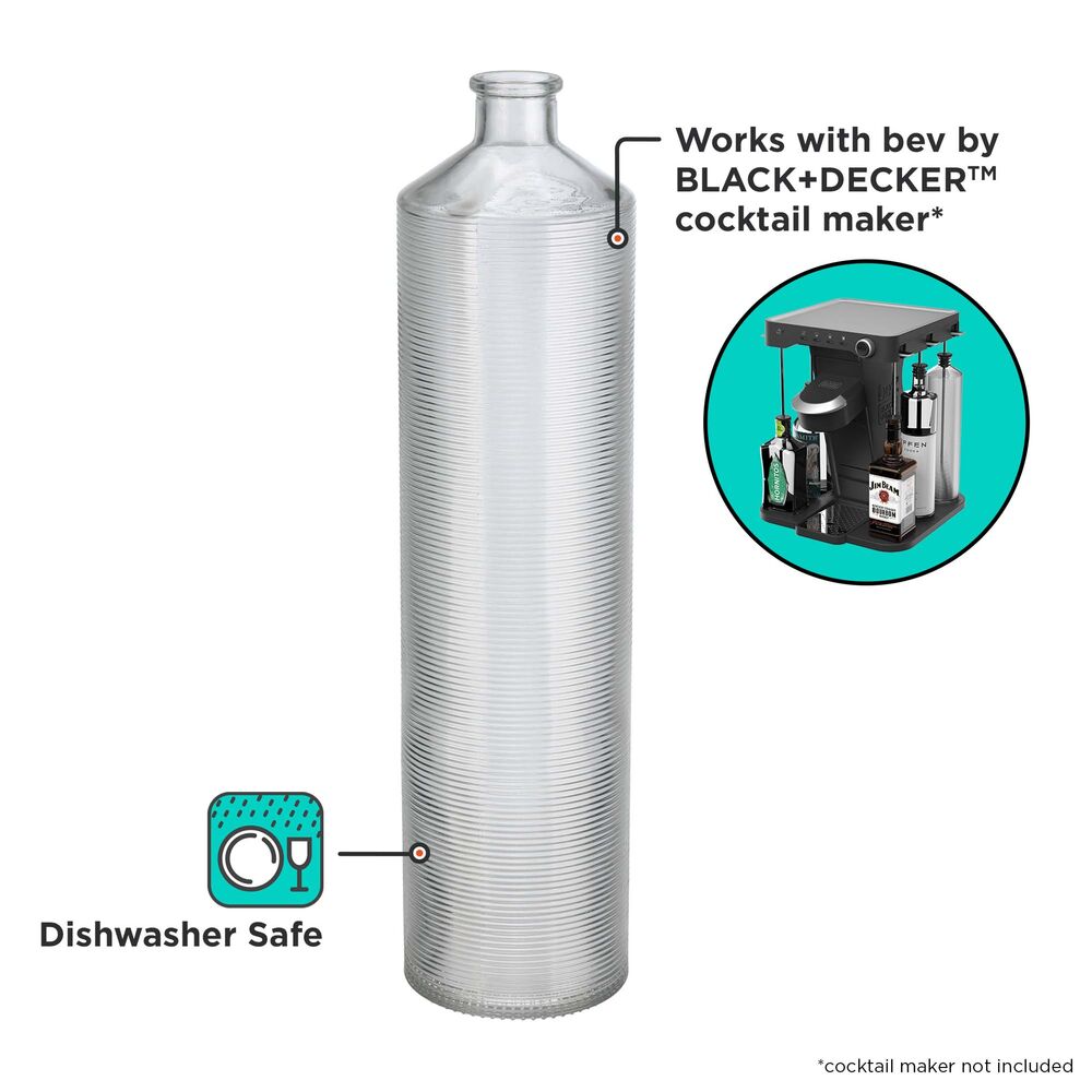 bev-by-black-decker-cocktail-maker-replacement-water-bottle-glass image 2