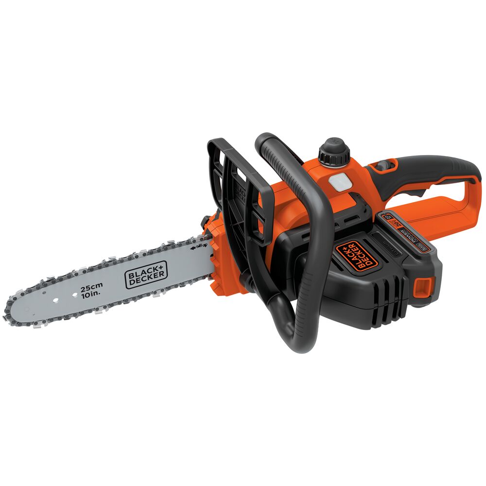 black-decker-20v-max-powerconnect-cordless-10-inch-chainsaw-kit-battery-charger- image 1
