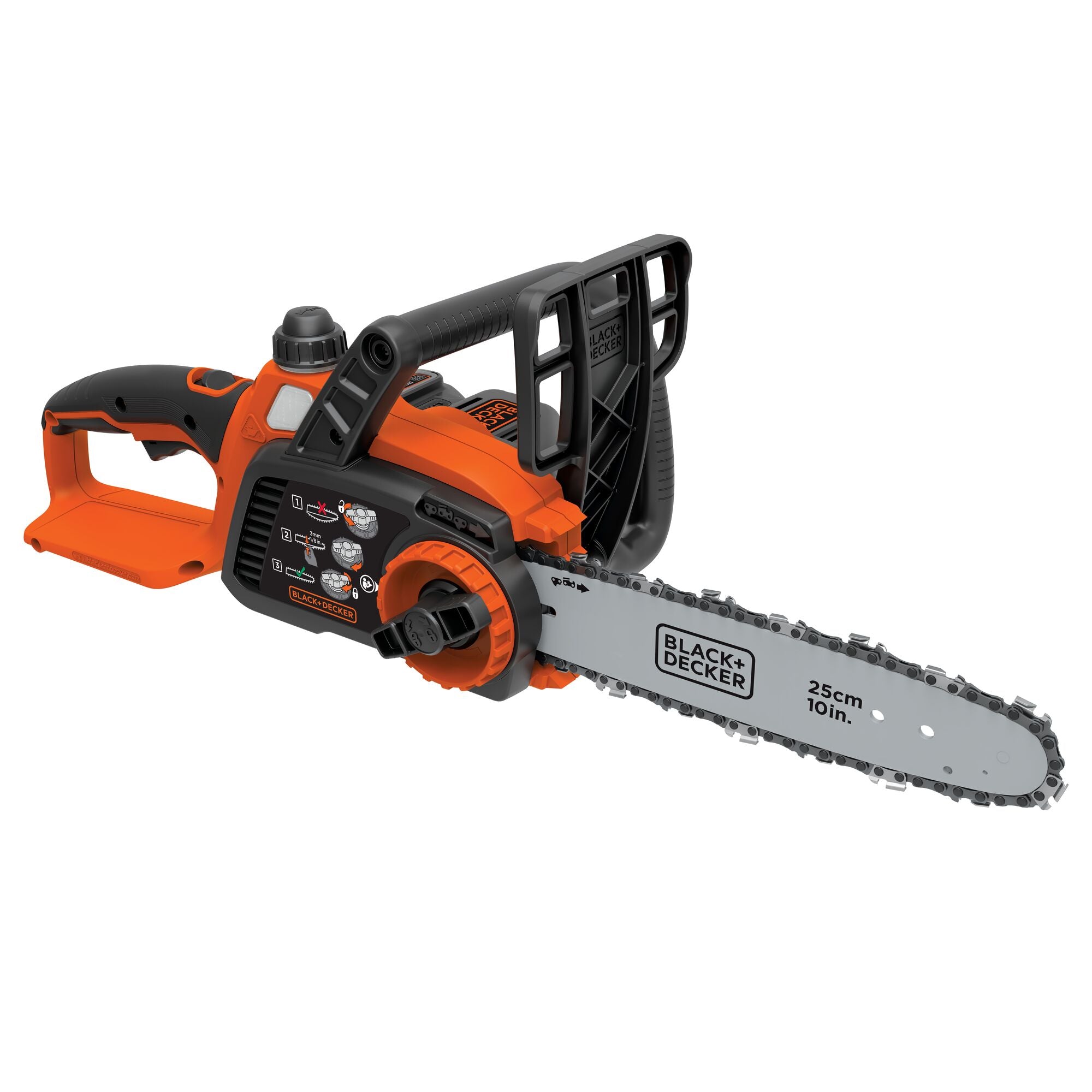 black-decker-20v-max-powerconnect-cordless-10-inch-chainsaw-kit-battery-charger- image 2