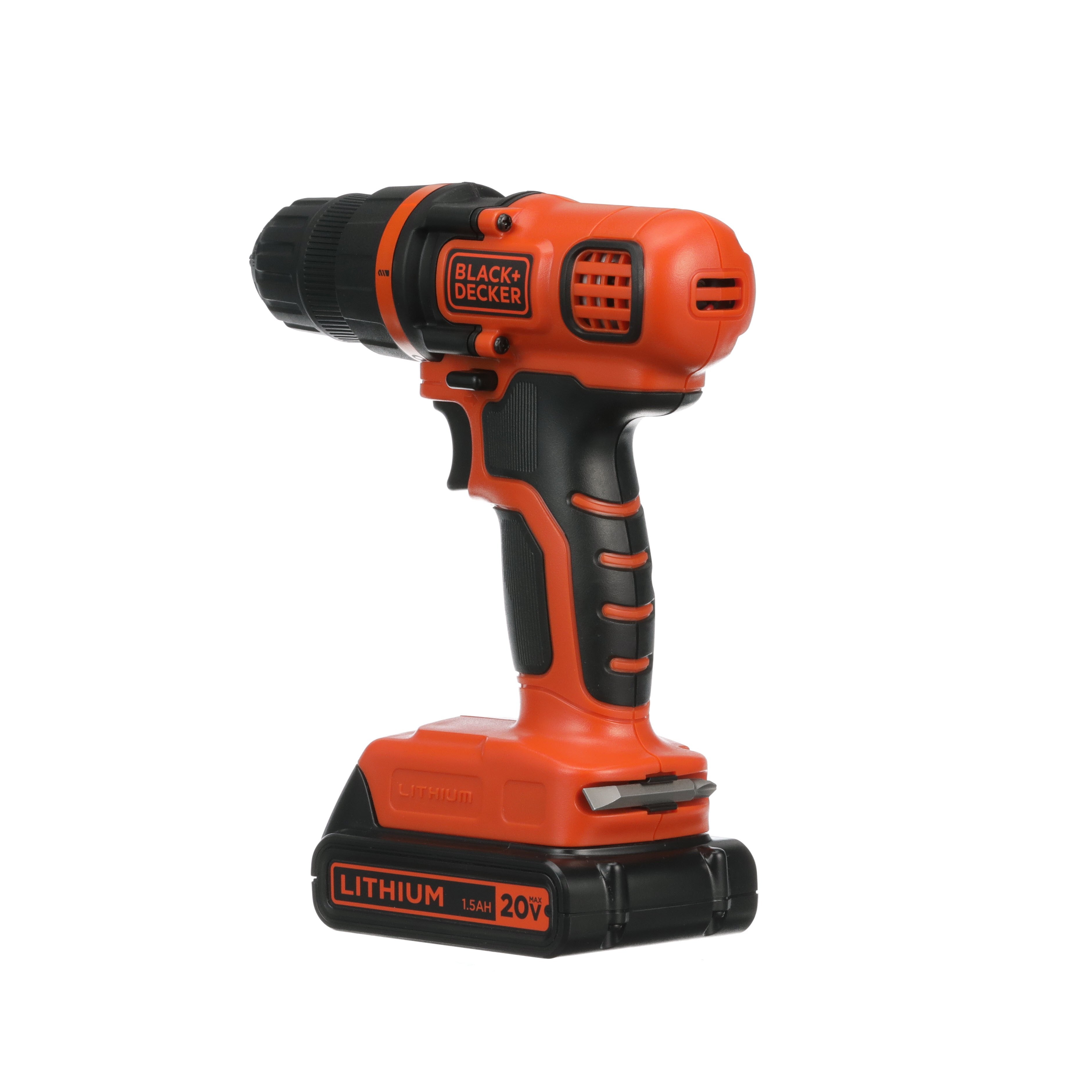black-decker-20v-max-powerconnect-cordless-drill-driver-kit-11-position-clutch-b image 6
