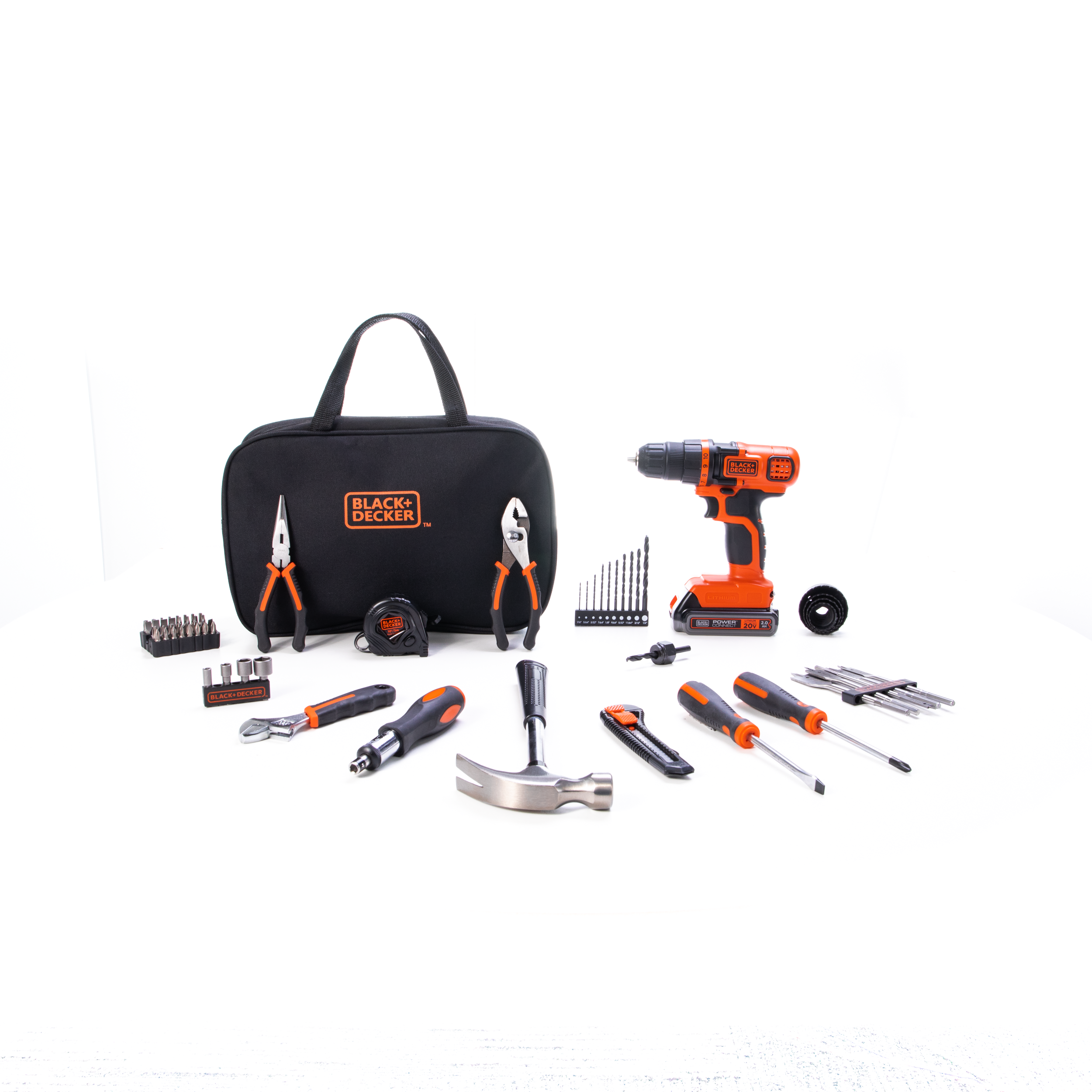 black-decker-20v-max-powerconnect-cordless-drill-driver-with-68-piece-project-ki image 3