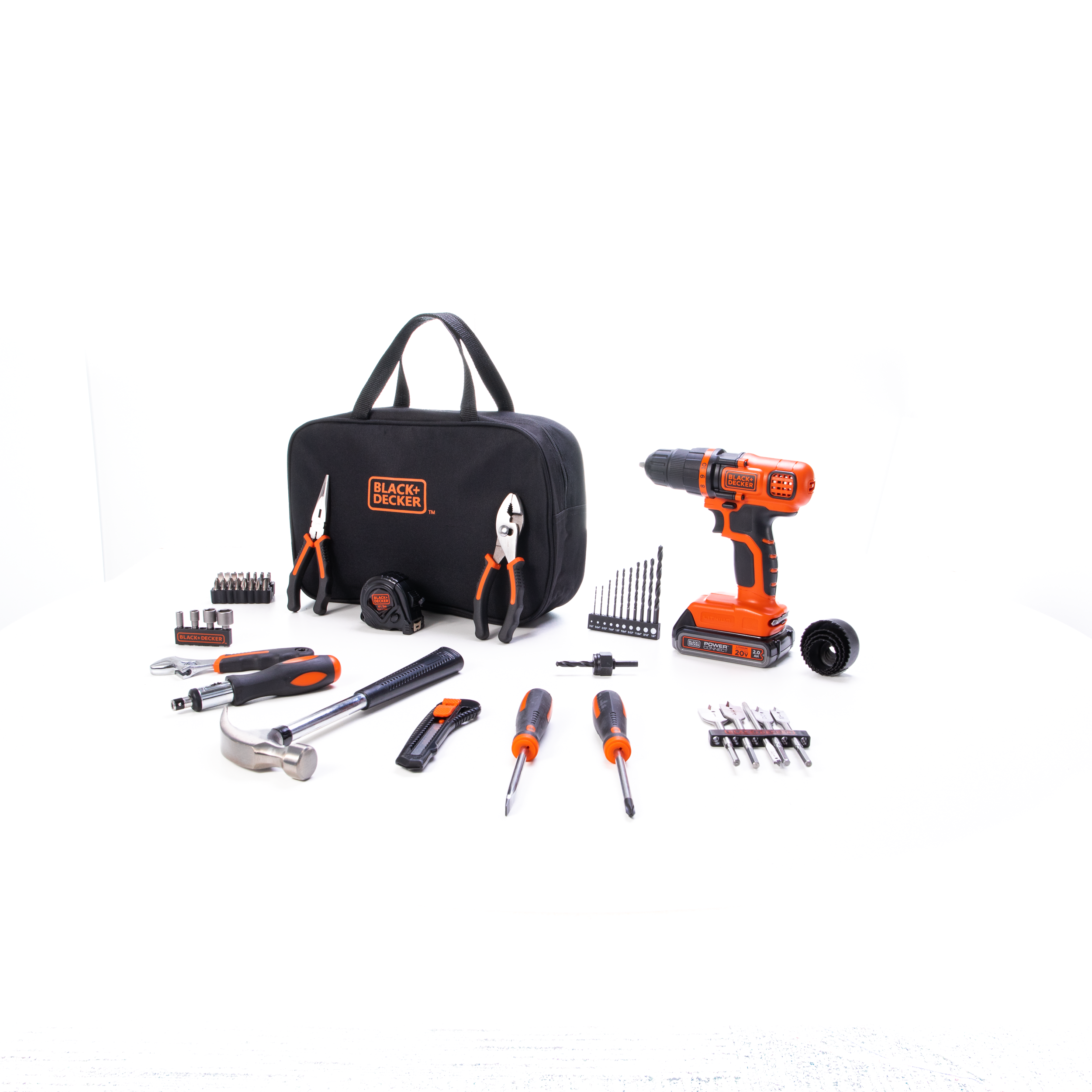 black-decker-20v-max-powerconnect-cordless-drill-driver-with-68-piece-project-ki image 5