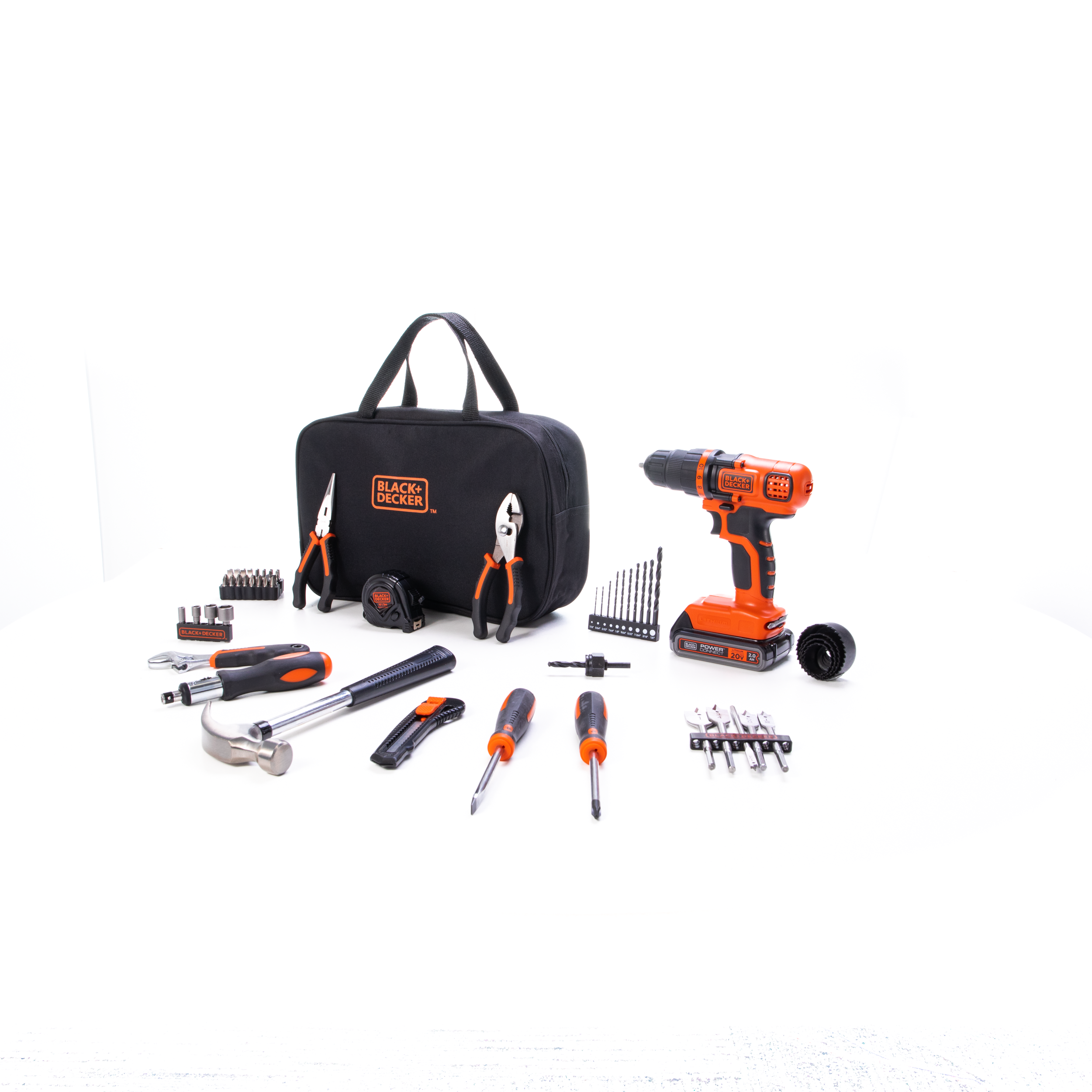 black-decker-20v-max-powerconnect-cordless-drill-driver-with-68-piece-project-ki image 6