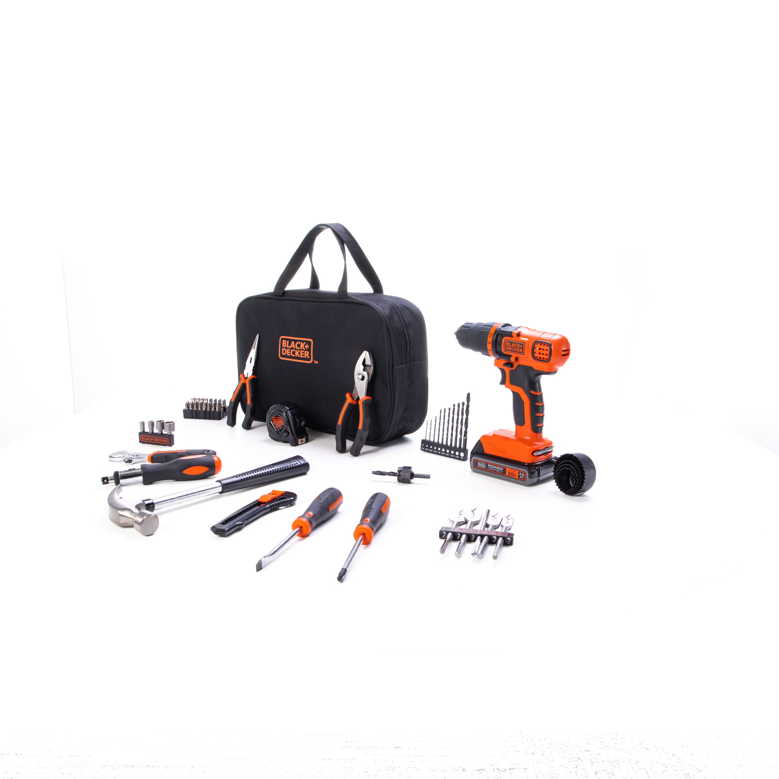 black-decker-20v-max-powerconnect-cordless-drill-driver-with-68-piece-project-ki image 7