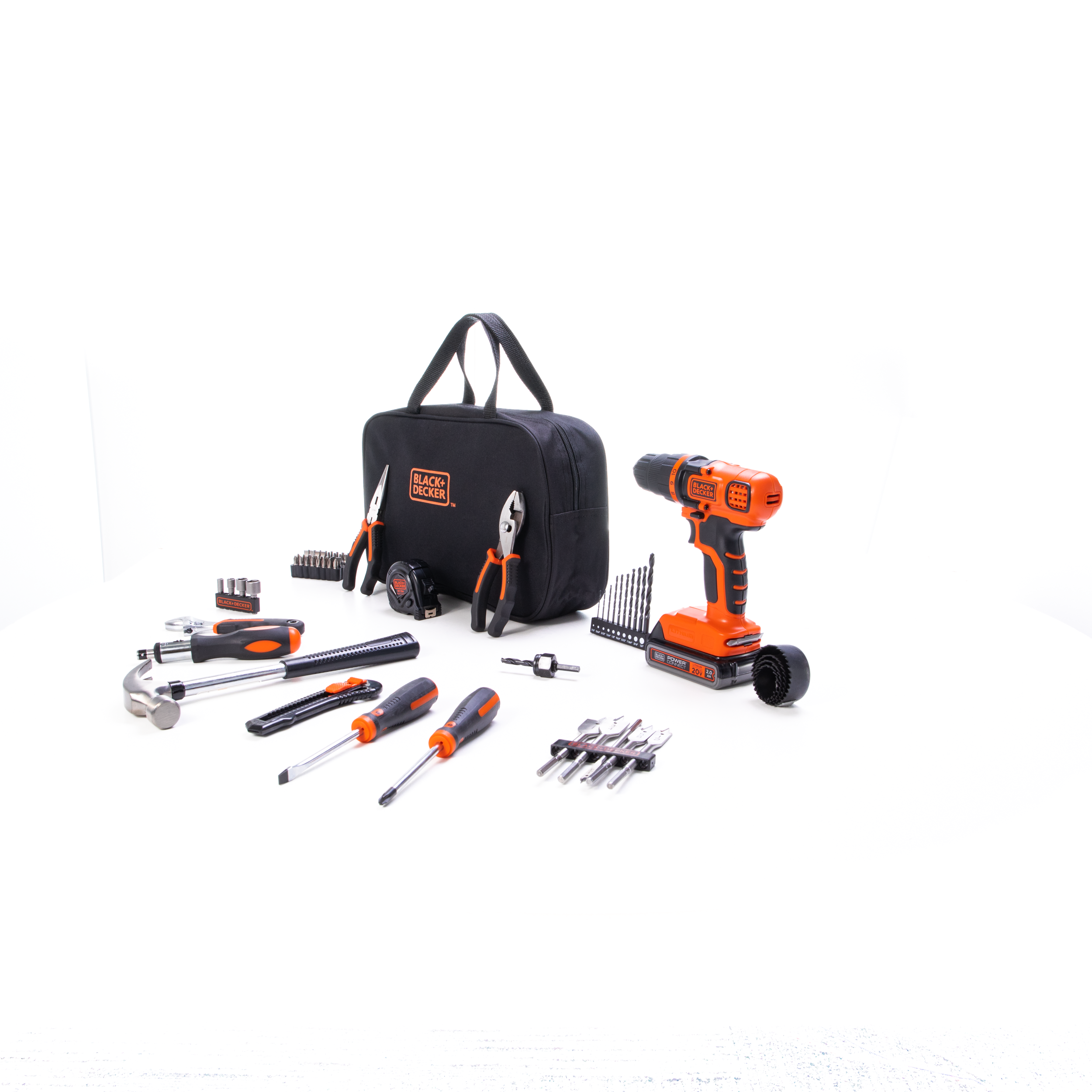 black-decker-20v-max-powerconnect-cordless-drill-driver-with-68-piece-project-ki image 8