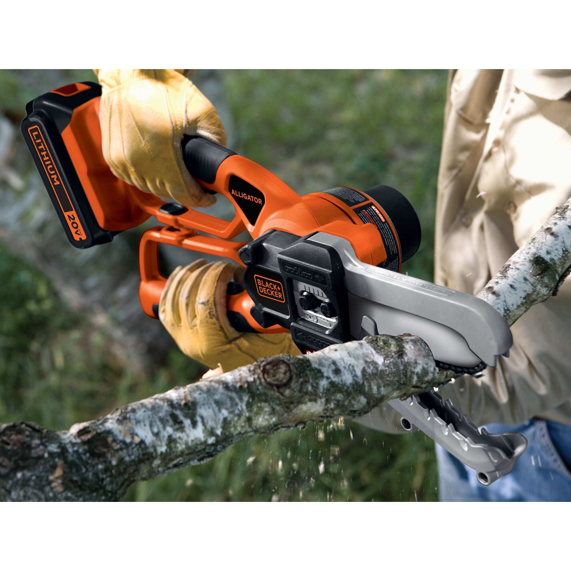 black-decker-20v-max-powerconnect-cordless-alligator-lopper-battery-charger-not- image 2