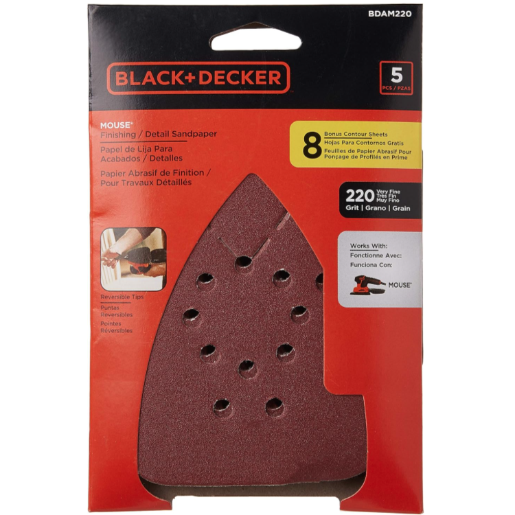 black-decker-220-grit-mouse-sandpaper-5-pack image 2